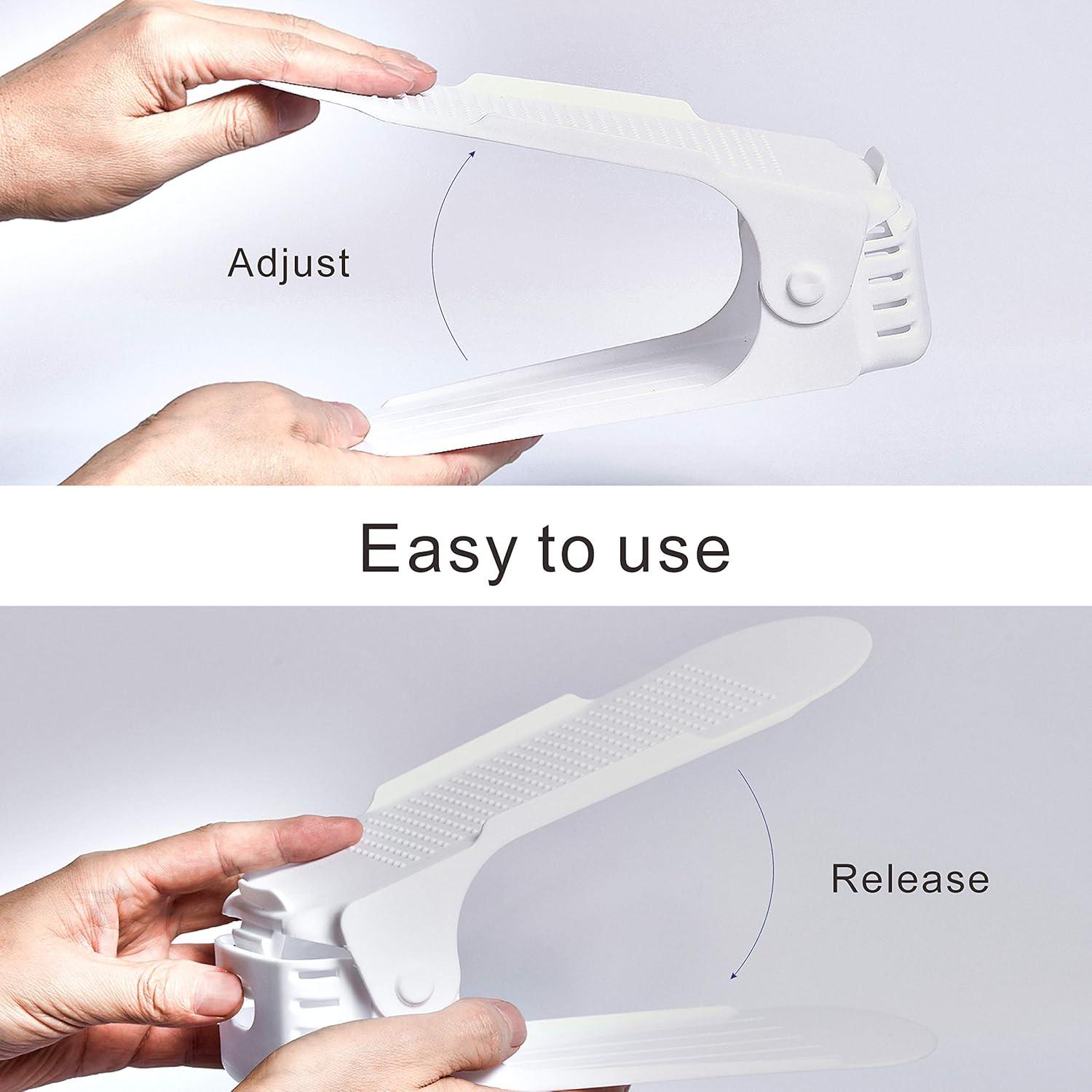 Organizador de Zapatos Yashong 24PCS Apilable Blanco