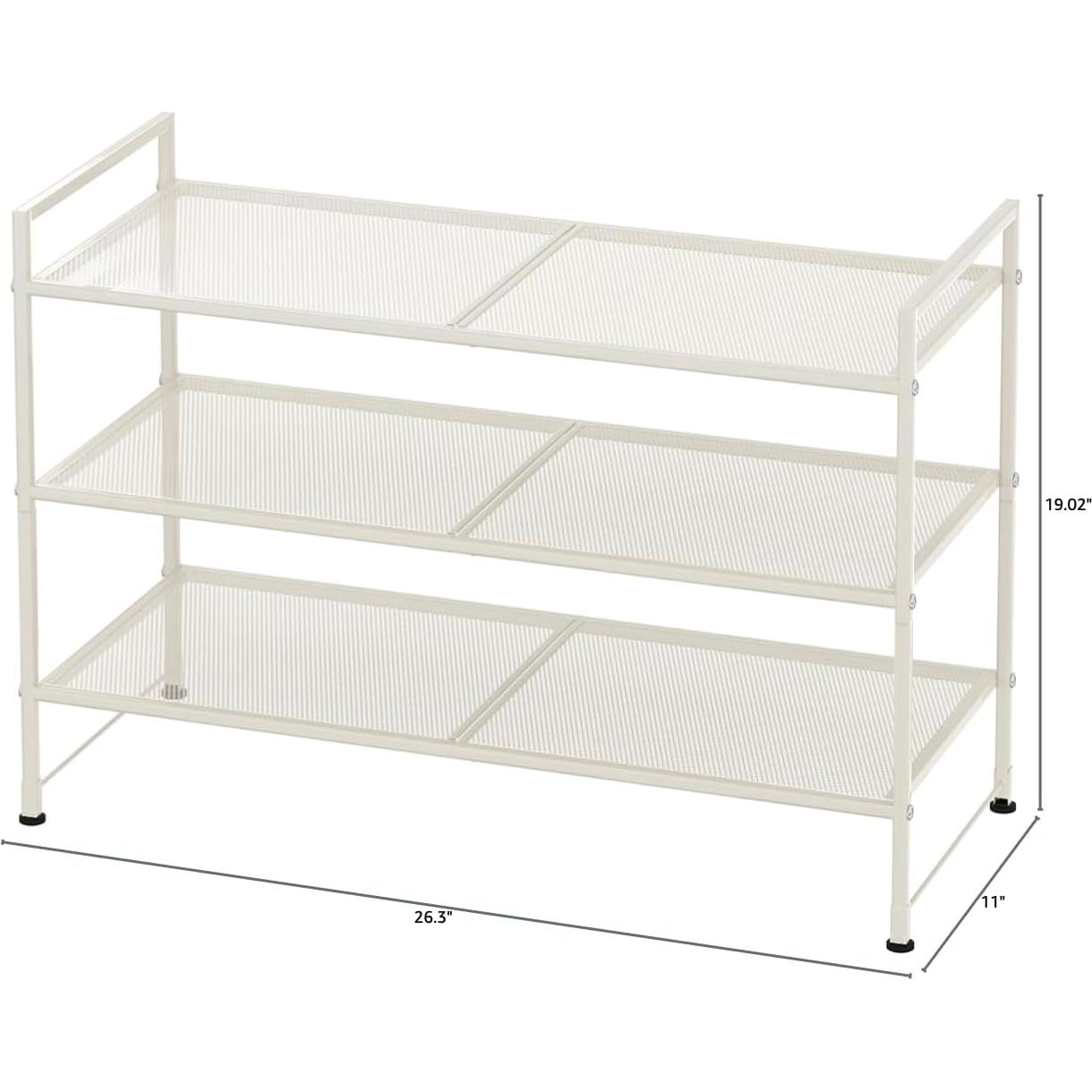 Estante para zapatos apilable Simple Houseware 3 niveles blanco