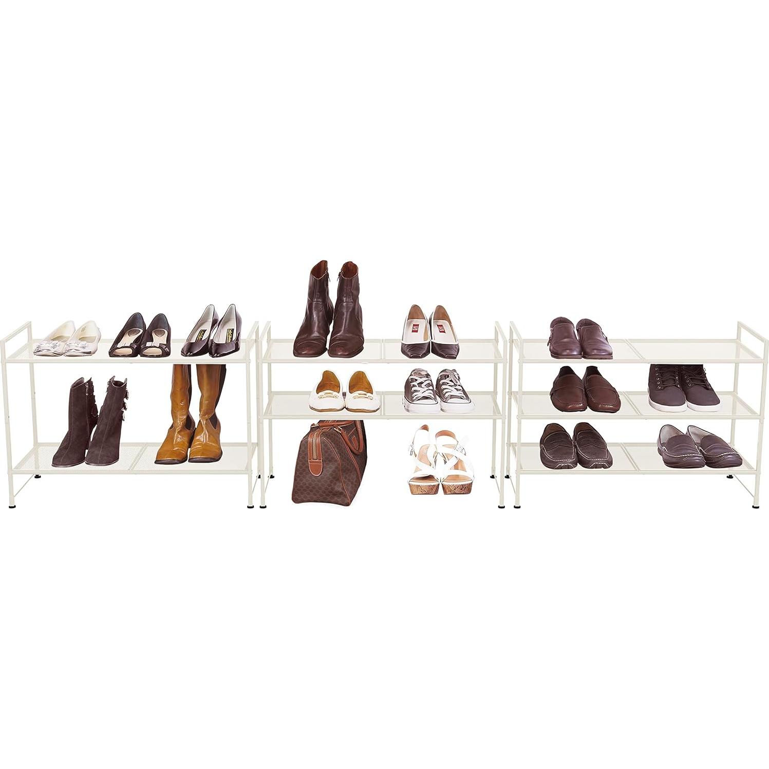 Estante para zapatos apilable Simple Houseware 3 niveles blanco