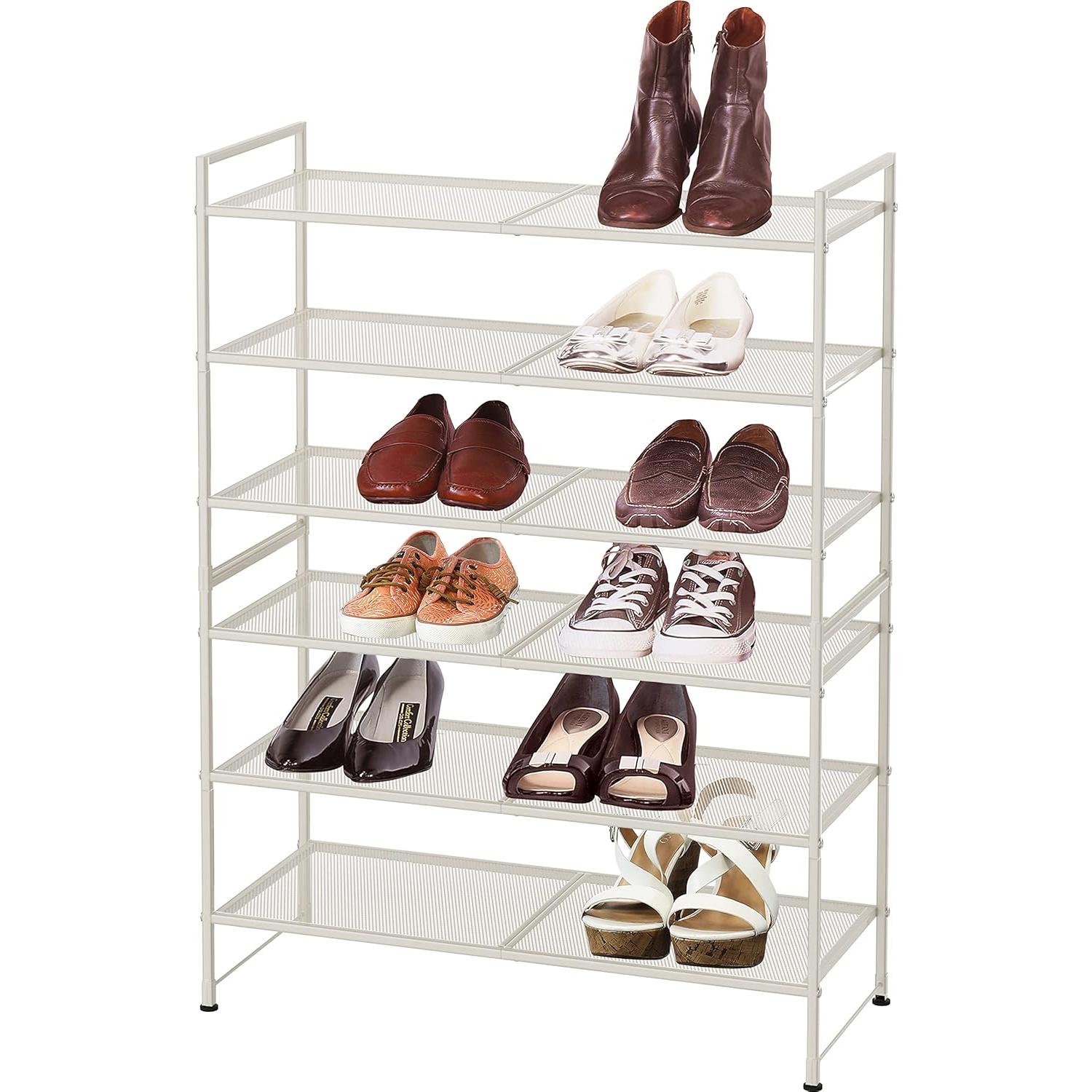 Estante para zapatos apilable Simple Houseware 3 niveles blanco