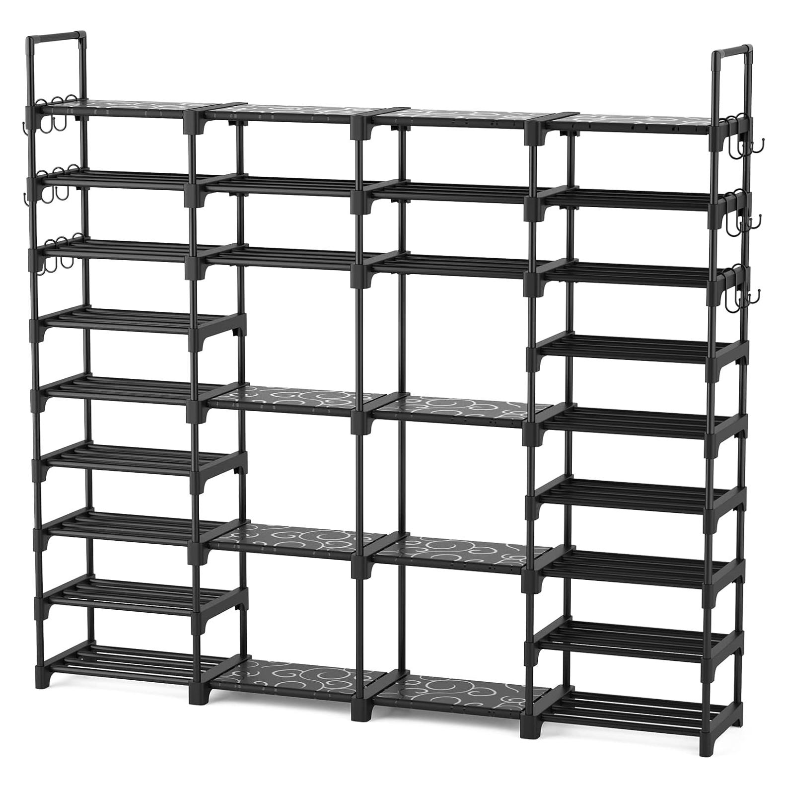 Estante Organizador de Zapatos ROJASOP 9 Niveles Negro 68 Pares