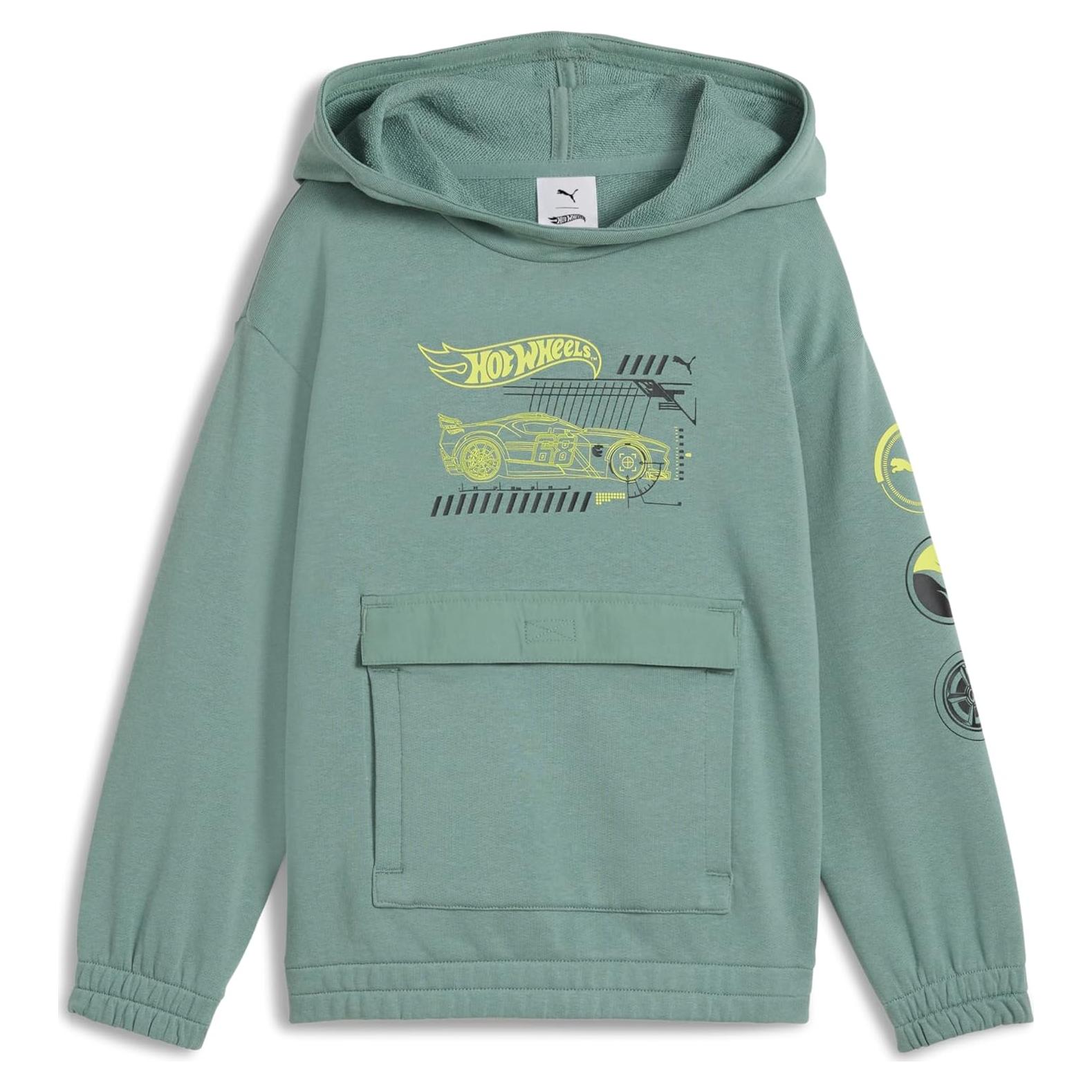 Sudadera PUMA Gráfica Algodón Niños 6 Años Verde Luna