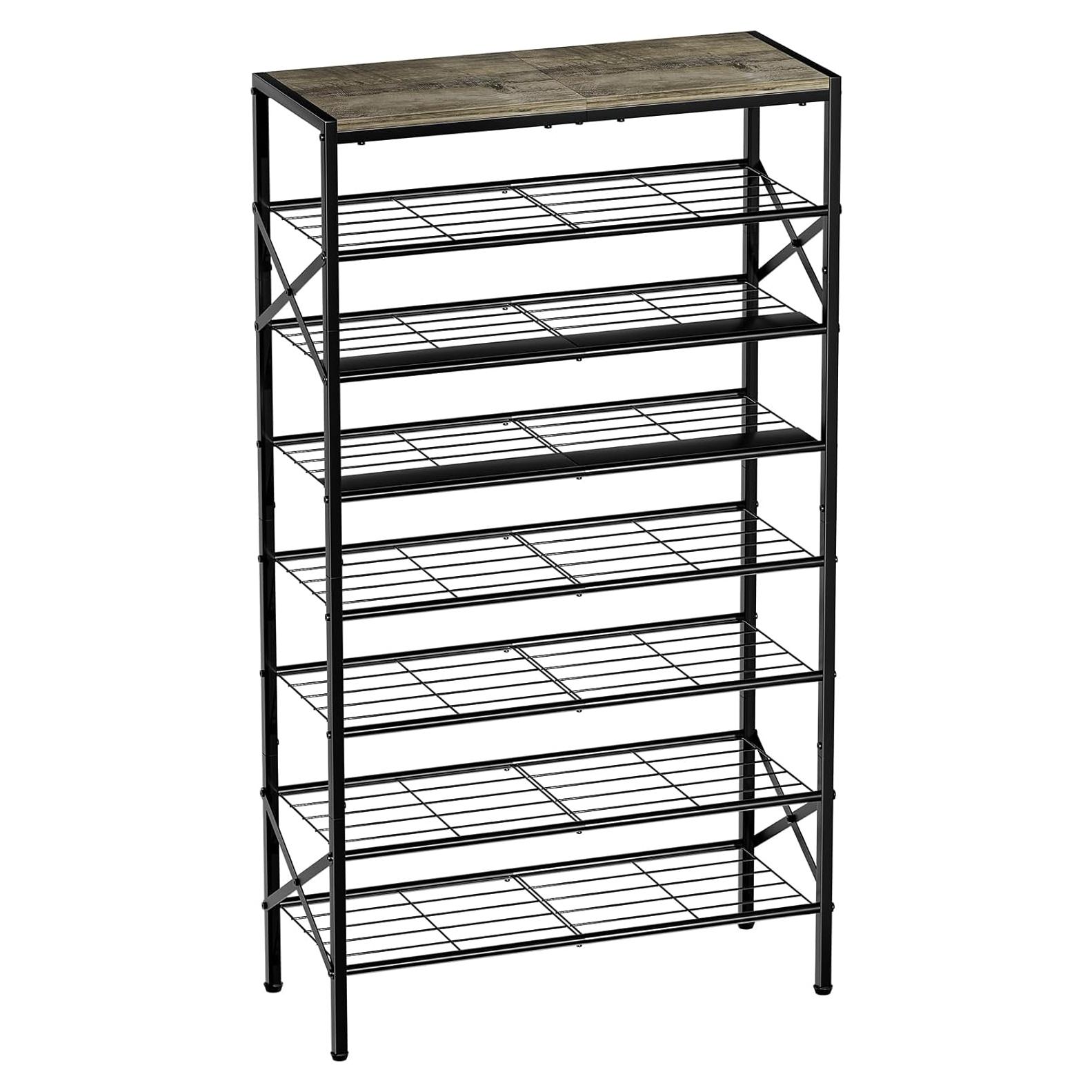 Organizador de Zapatos UNITSTAGE 8 Niveles Metal Gris 24-32 Pares