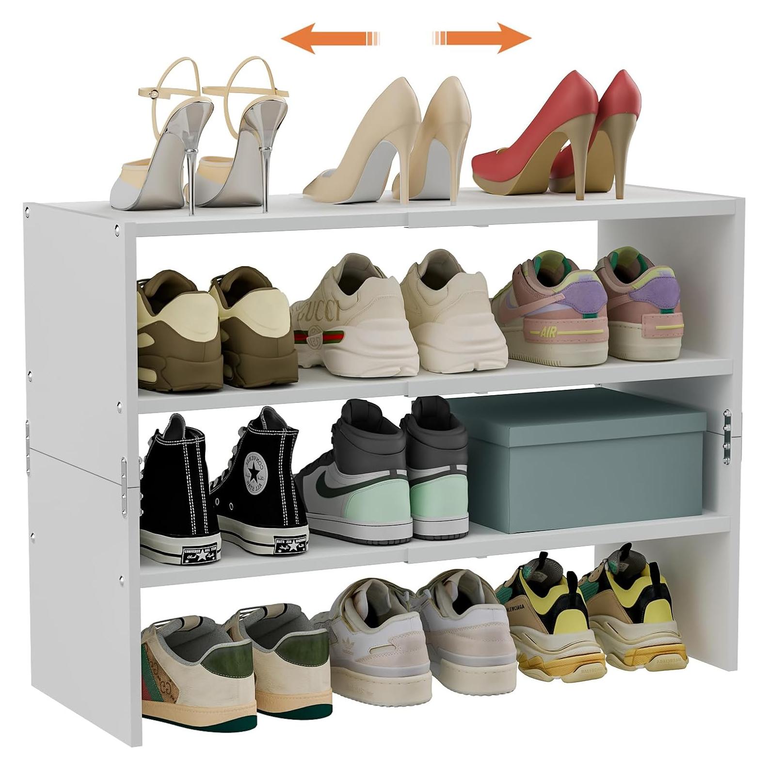 Organizador de Zapatos Expandible Cidaziya Blanco 3 Niveles