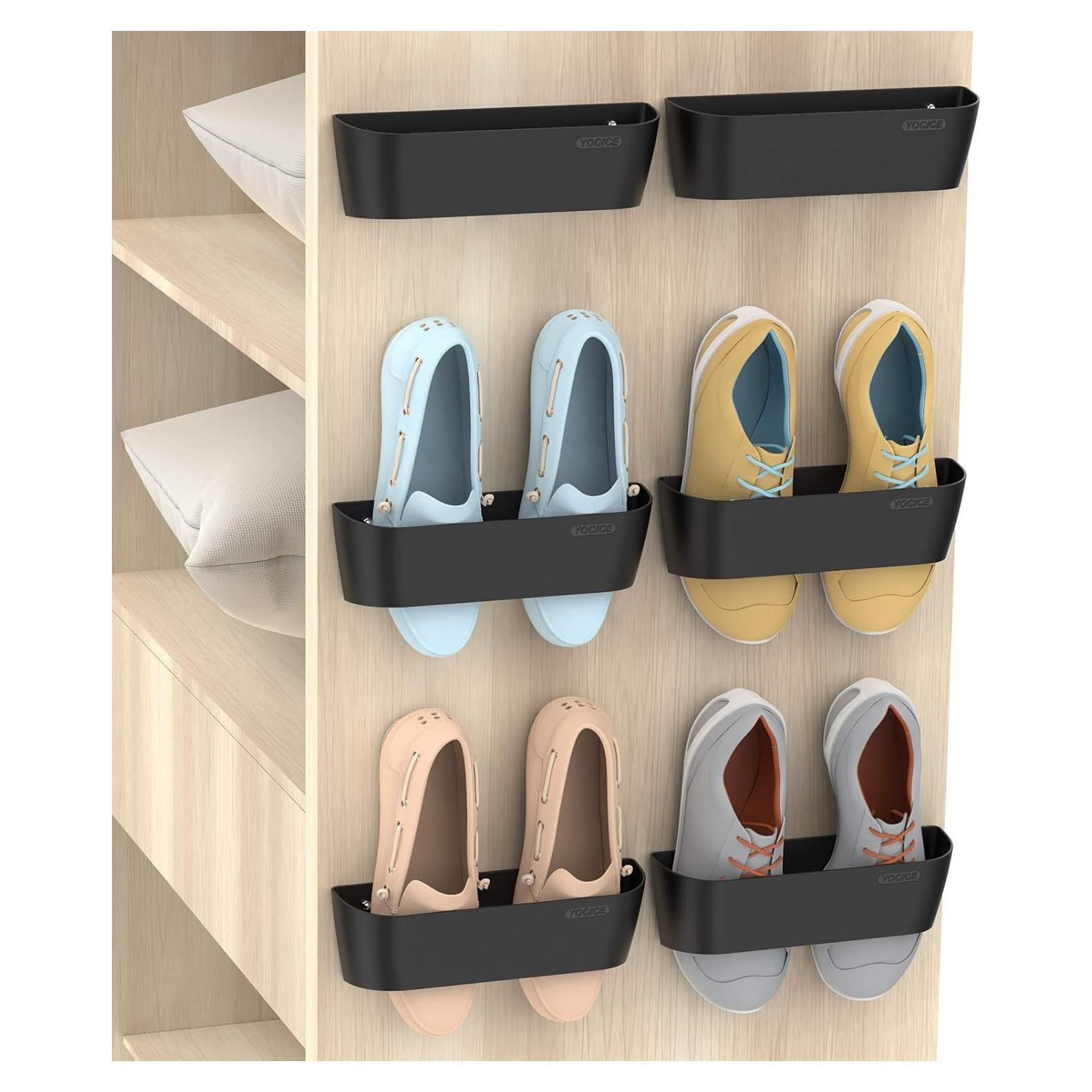 Estante para Zapatos Montado en la Pared Yocice 6 Piezas