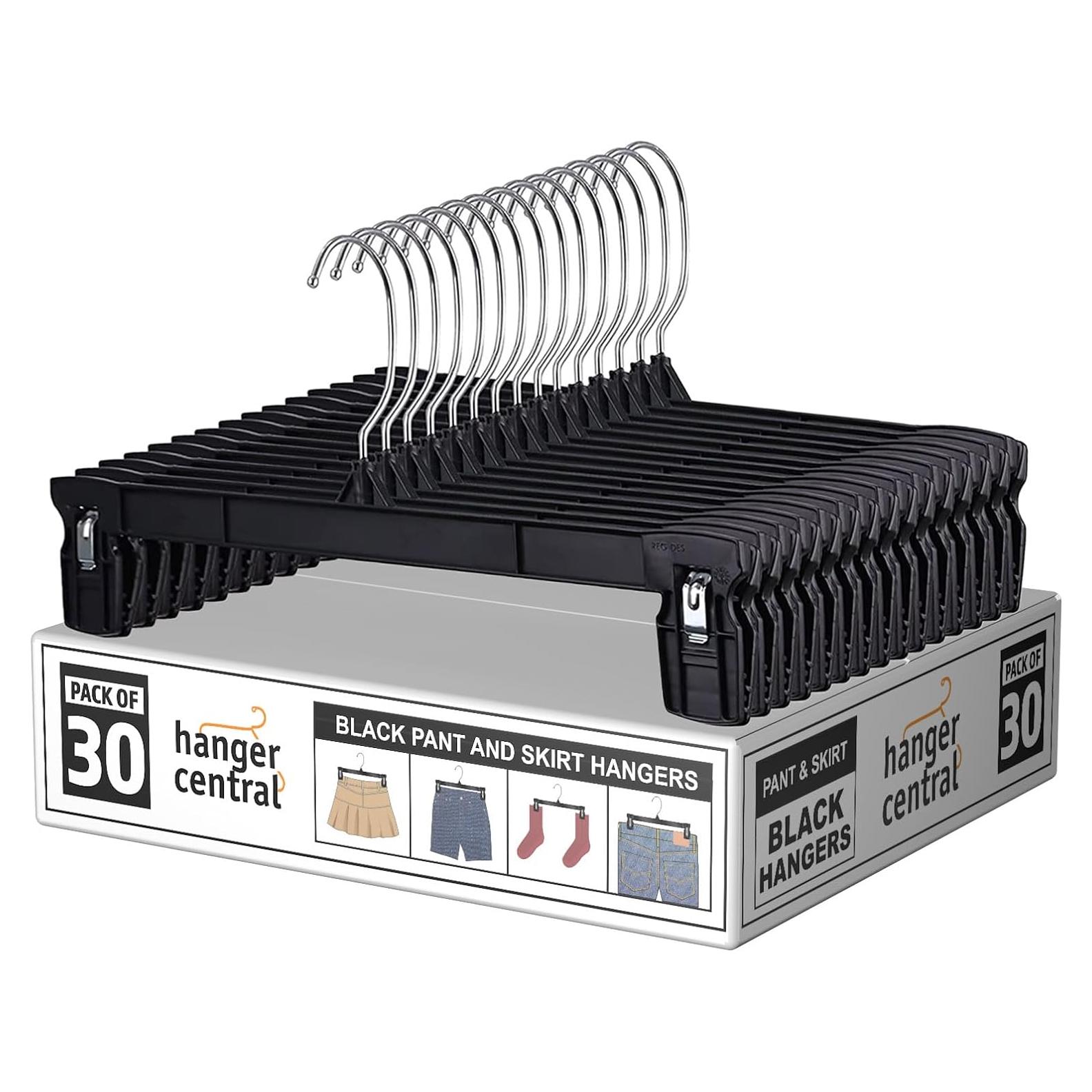 Perchas Central 30 Pack con Clips 25.4 cm para Pantalones