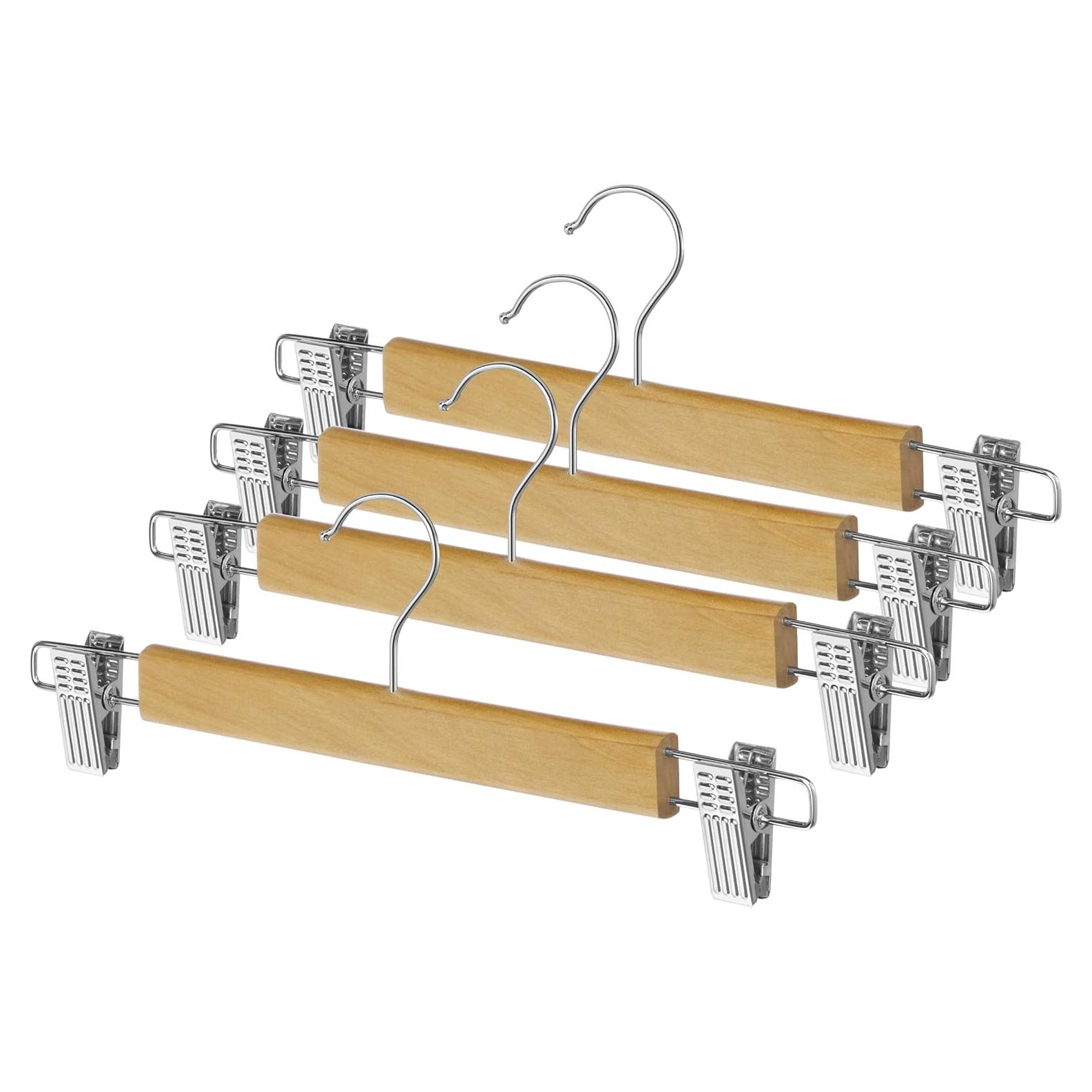 Perchas de Madera para Falda Whitmor - Juego de 4 Clips