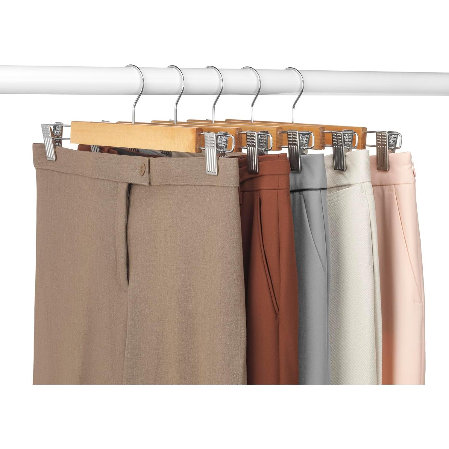 Perchas de Madera para Falda Whitmor - Juego de 4 Clips