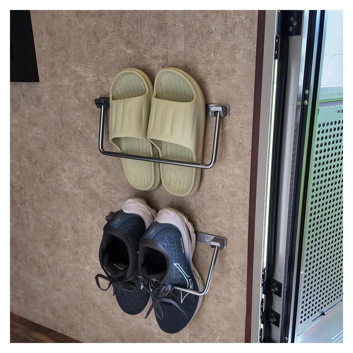 Estante Plegable para Zapatos Safoner - Organizador de Aluminio 2 Pzs