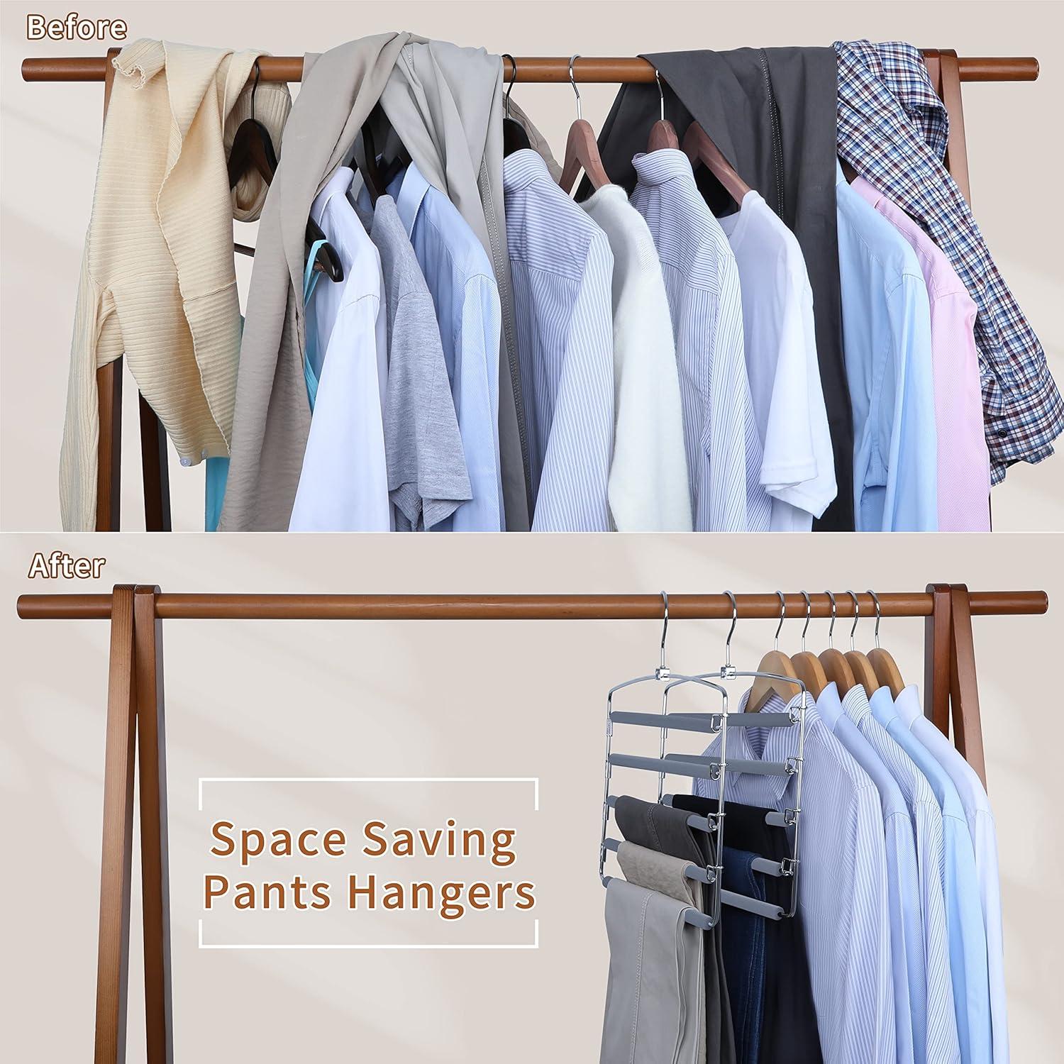 Perchas para Pantalones TOPIA HANGER 2 Paquete Ahorra Espacio