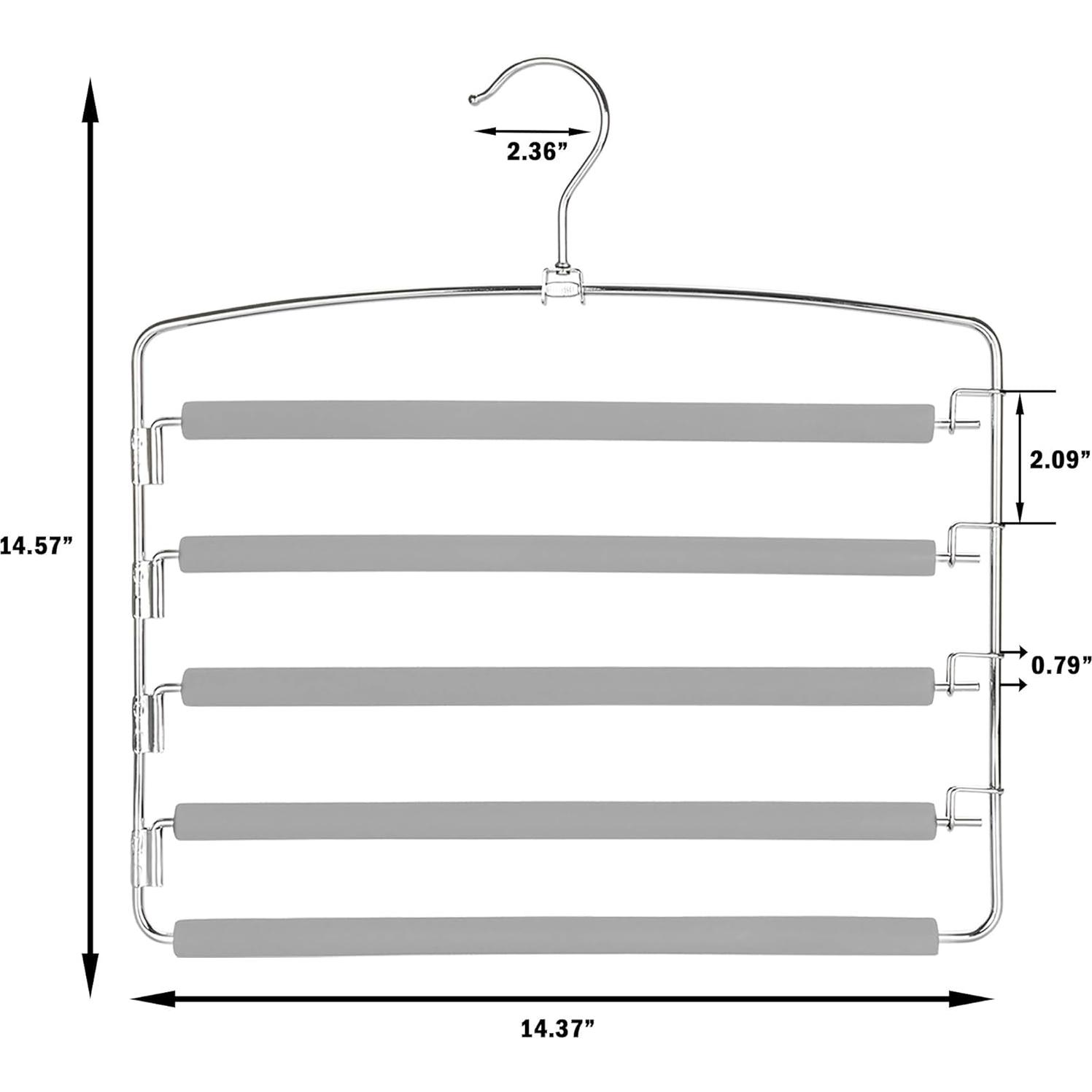 Perchas para Pantalones TOPIA HANGER 2 Paquete Ahorra Espacio