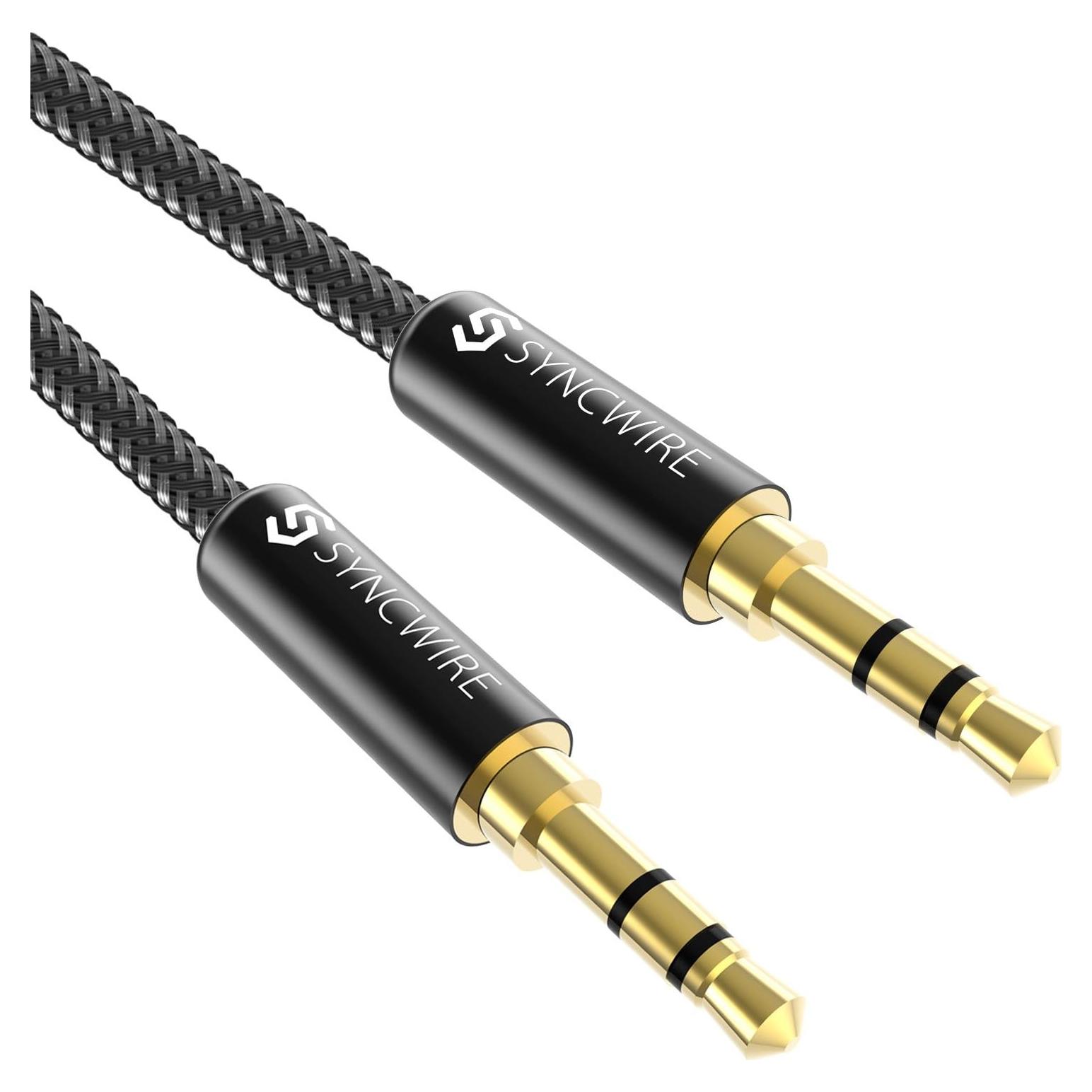 Cable Auxiliar Syncwire 2m - Audio 3.5mm para Coche y Móvil