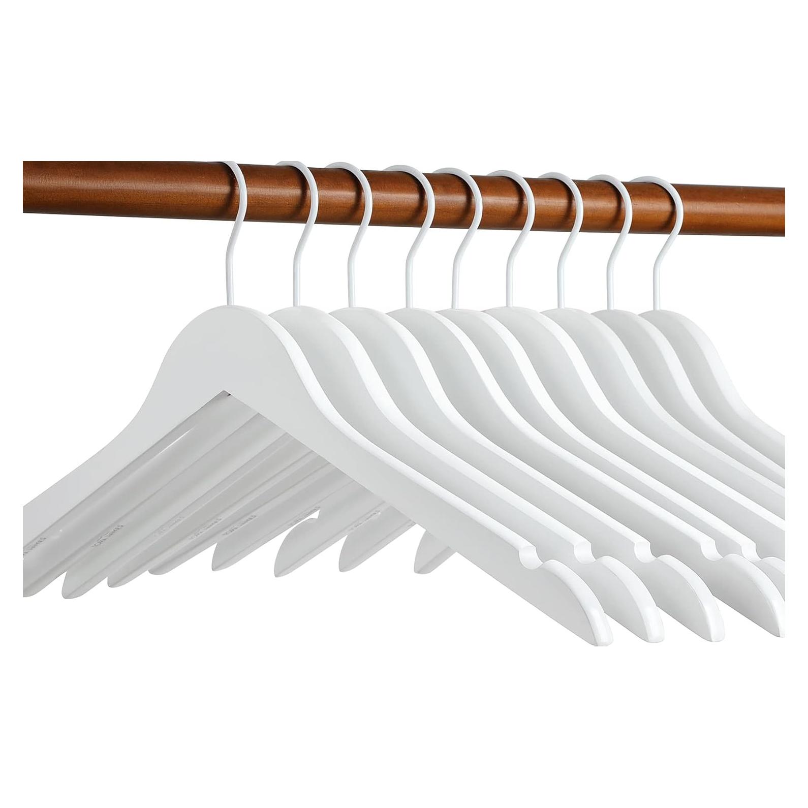 Perchas de Madera Blanca TOPIA HANGER - 10 Unidades CT06W