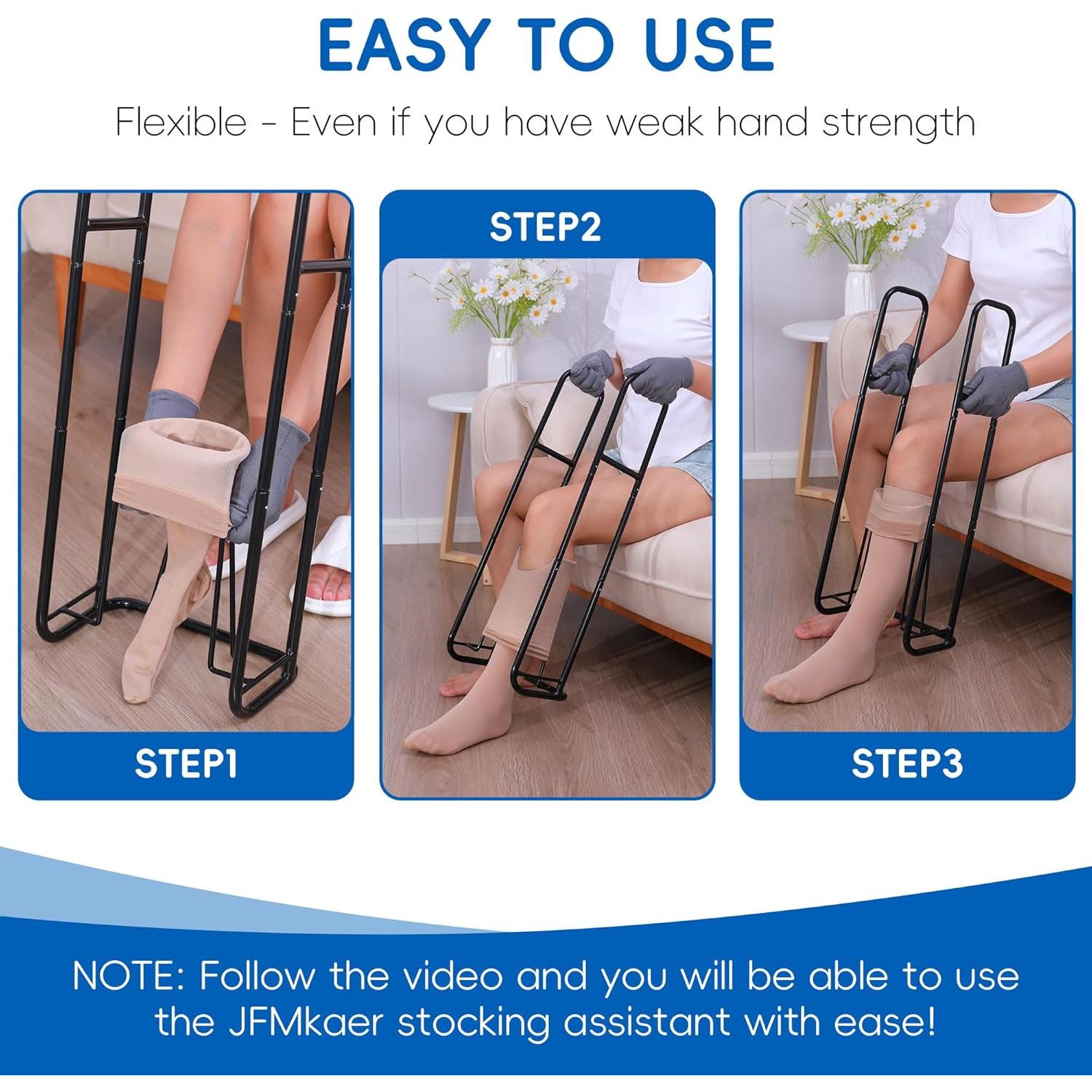 Dispositivo para Poner Medias de Compresión JFMkaer Extra Grande