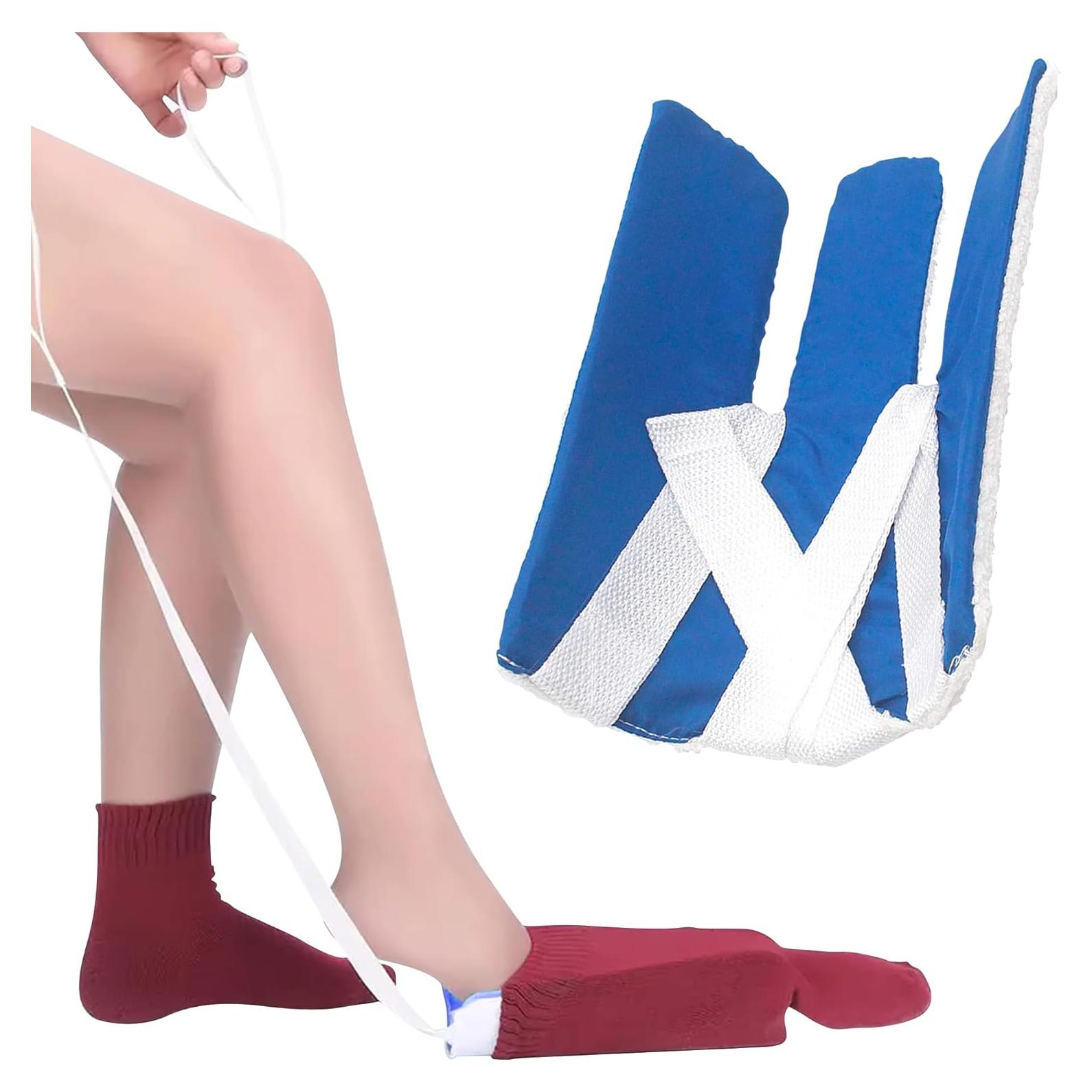 Dispositivo Ayuda para Poner Calcetines ABC 12x22 cm con Correas 75 cm