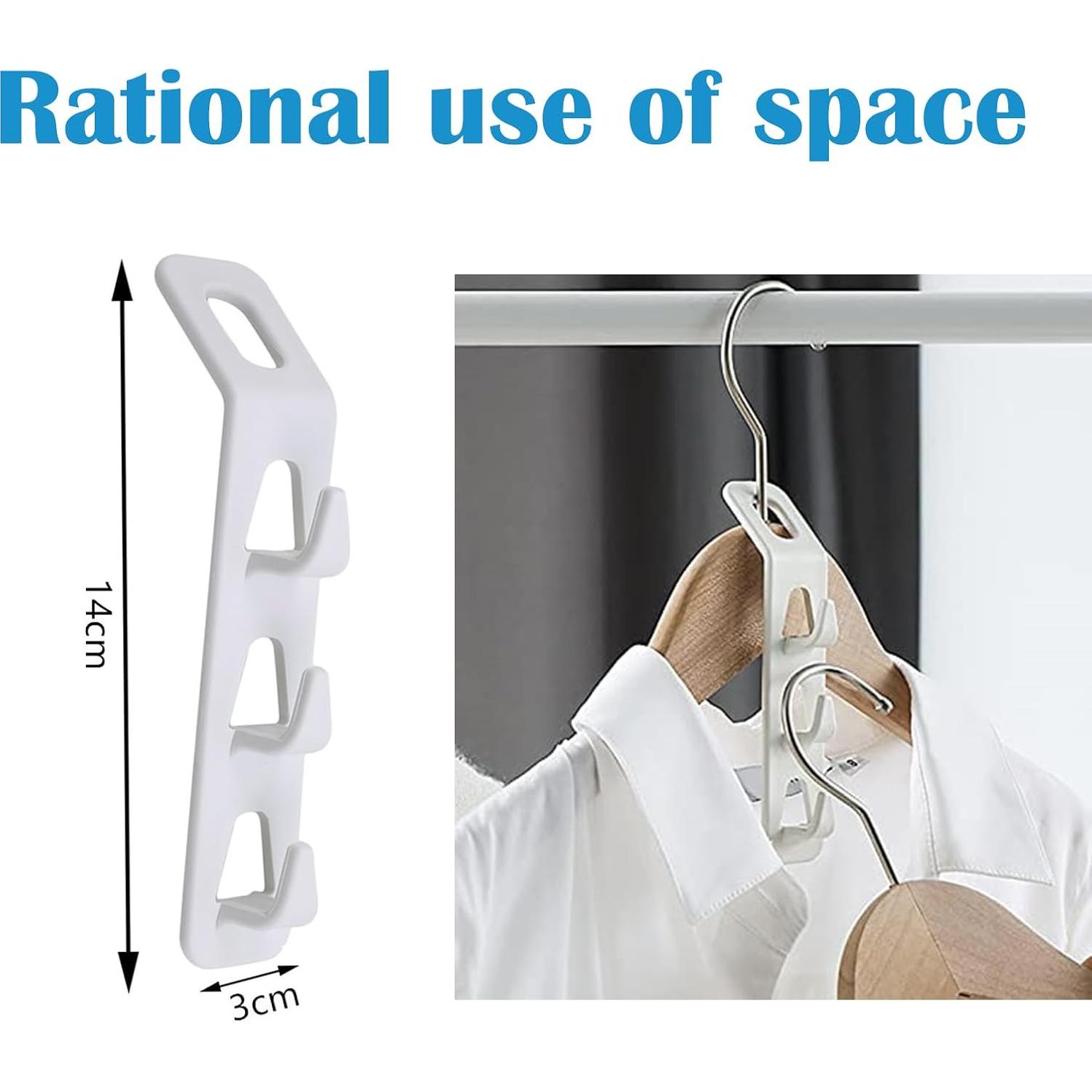 4 Ganchos Conectores para Perchas LixiongDog Ahorra Espacio