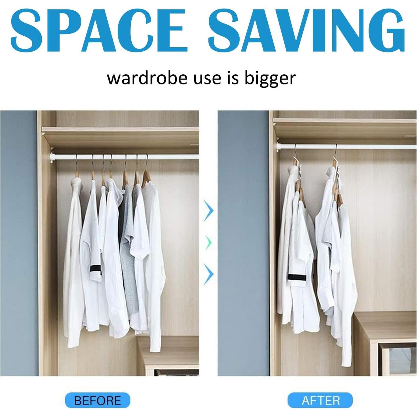 4 Ganchos Conectores para Perchas LixiongDog Ahorra Espacio