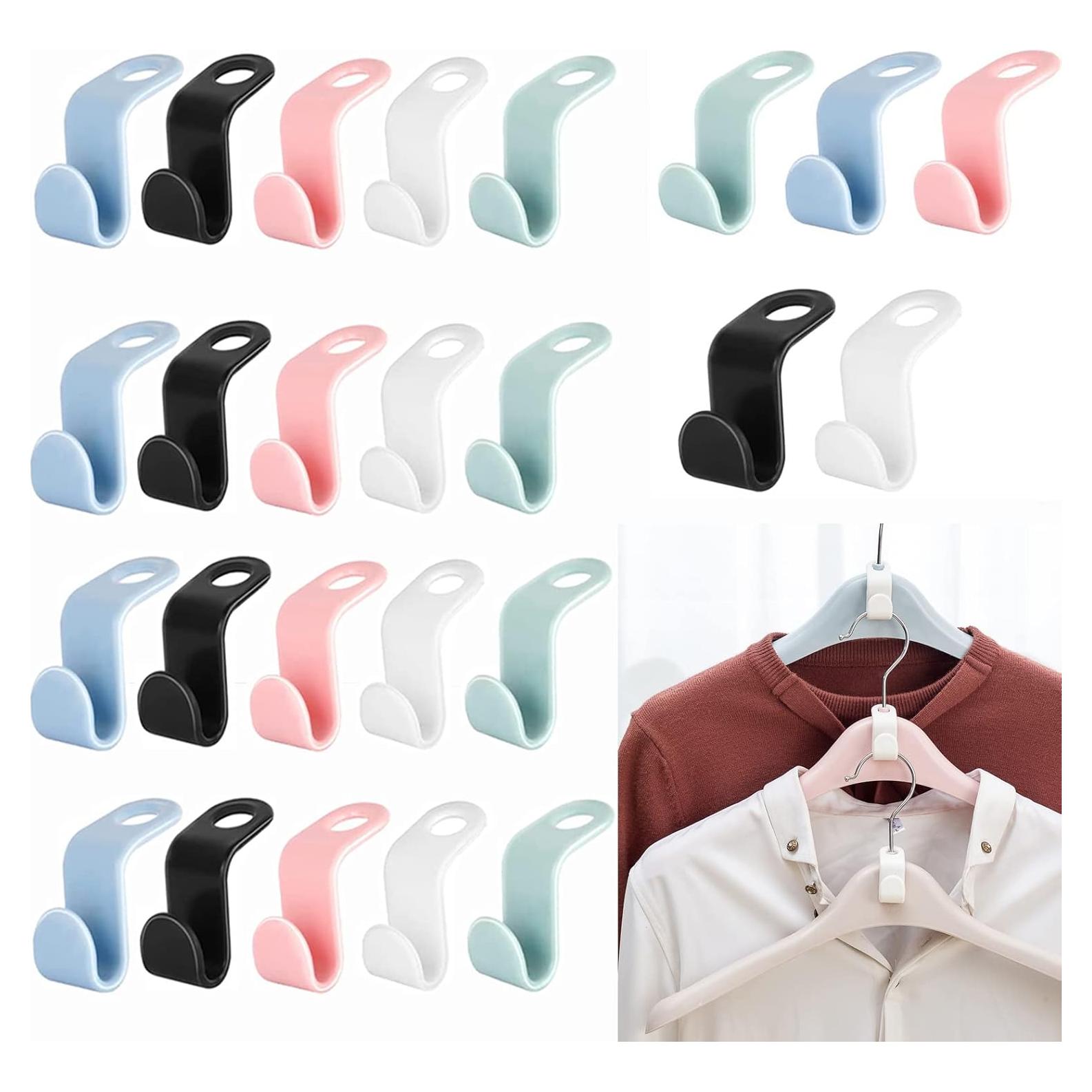 Ganchos Conectores para Perchas Yasowdkel - 50 Pcs Ahorra Espacio