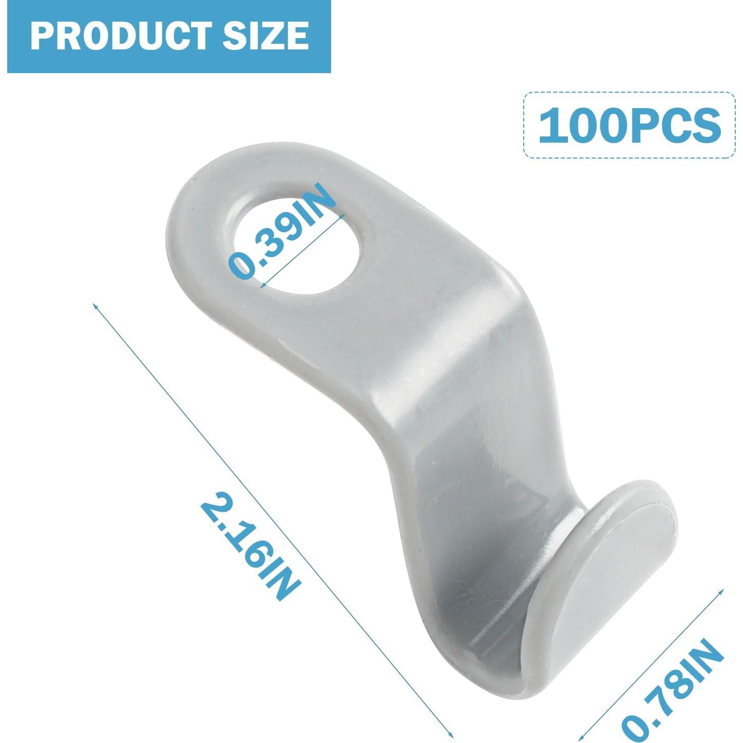 100 Ganchos Conectores de Plástico para Perchas Genérico - Ahorro de Espacio