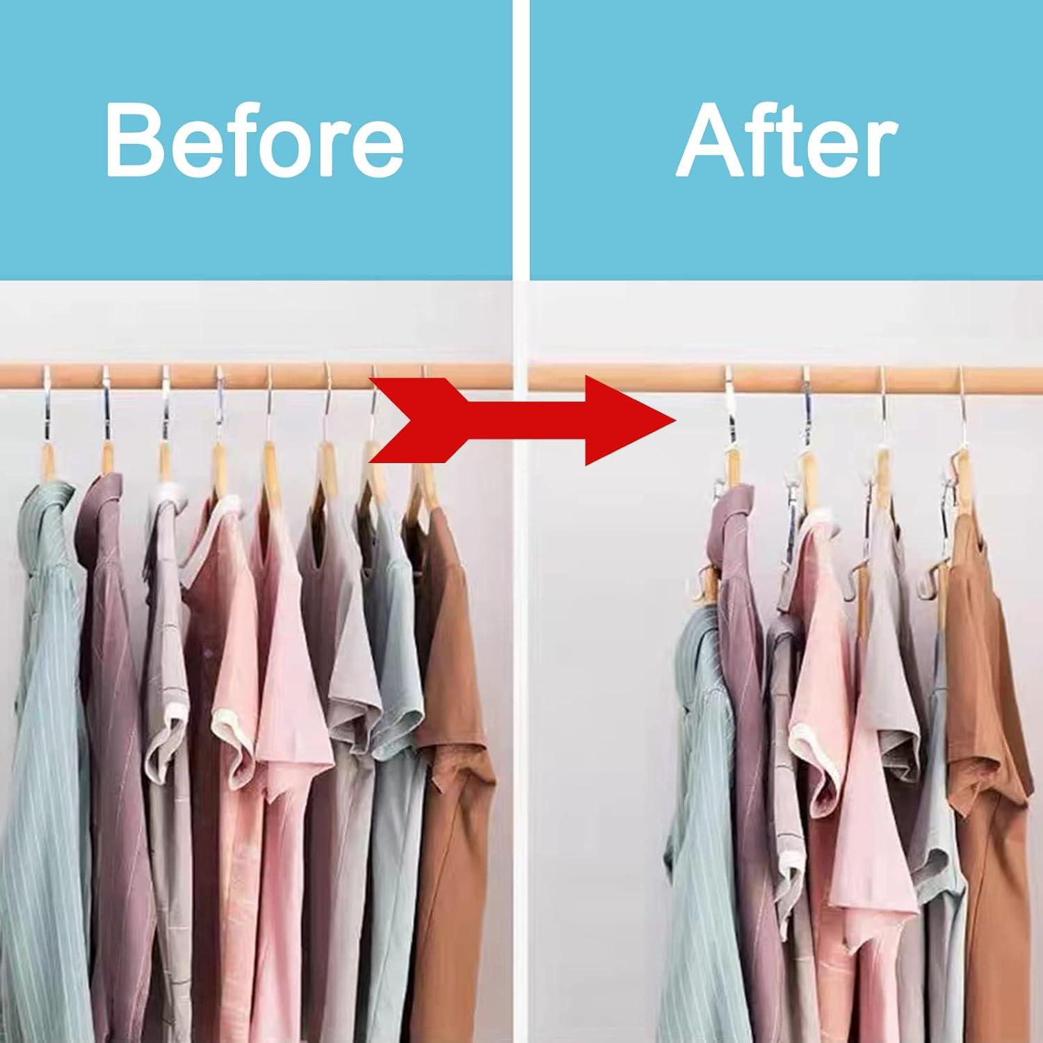 100 Ganchos Conectores de Plástico para Perchas Genérico - Ahorro de Espacio