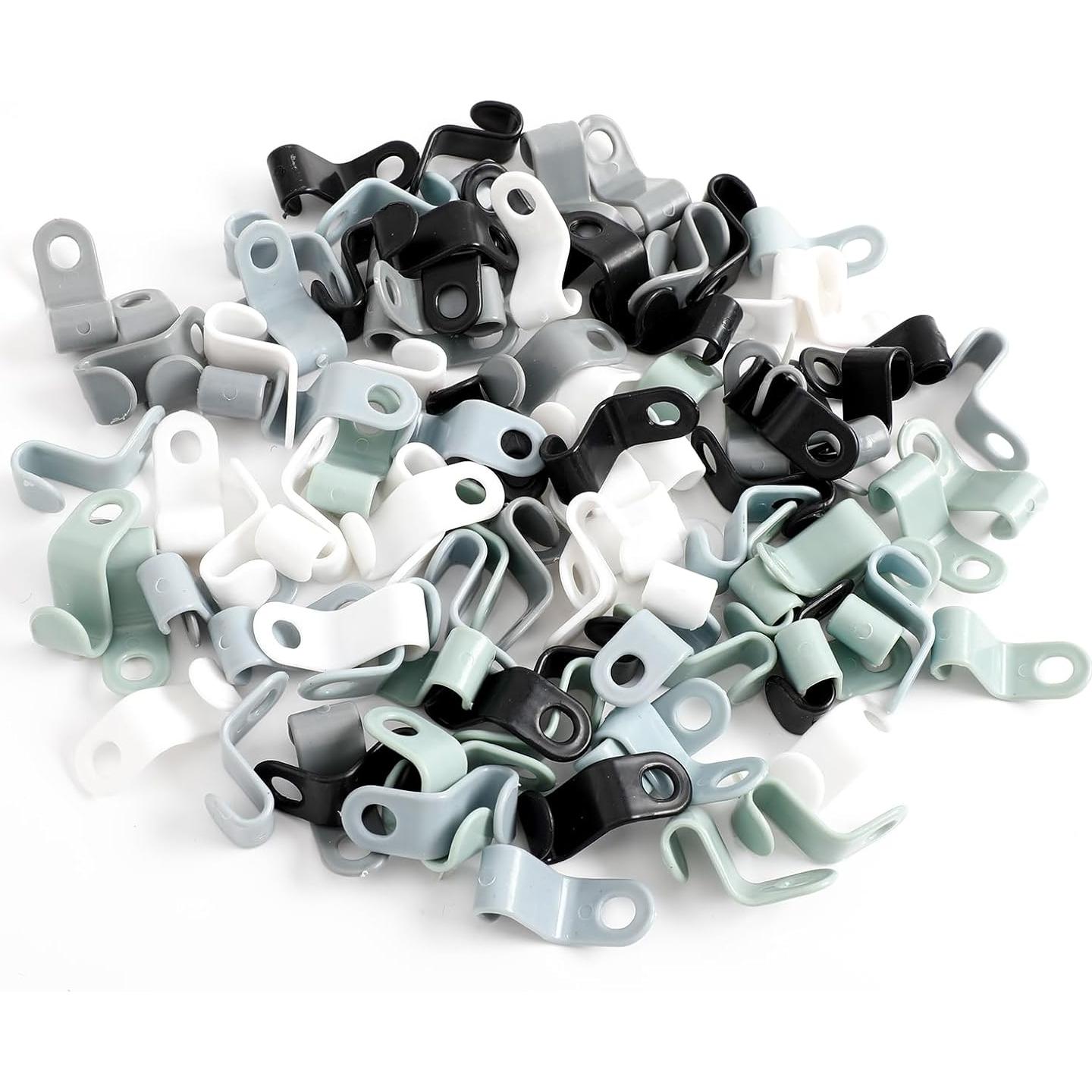 100 Ganchos Conectores de Plástico para Perchas Genérico - Ahorro de Espacio