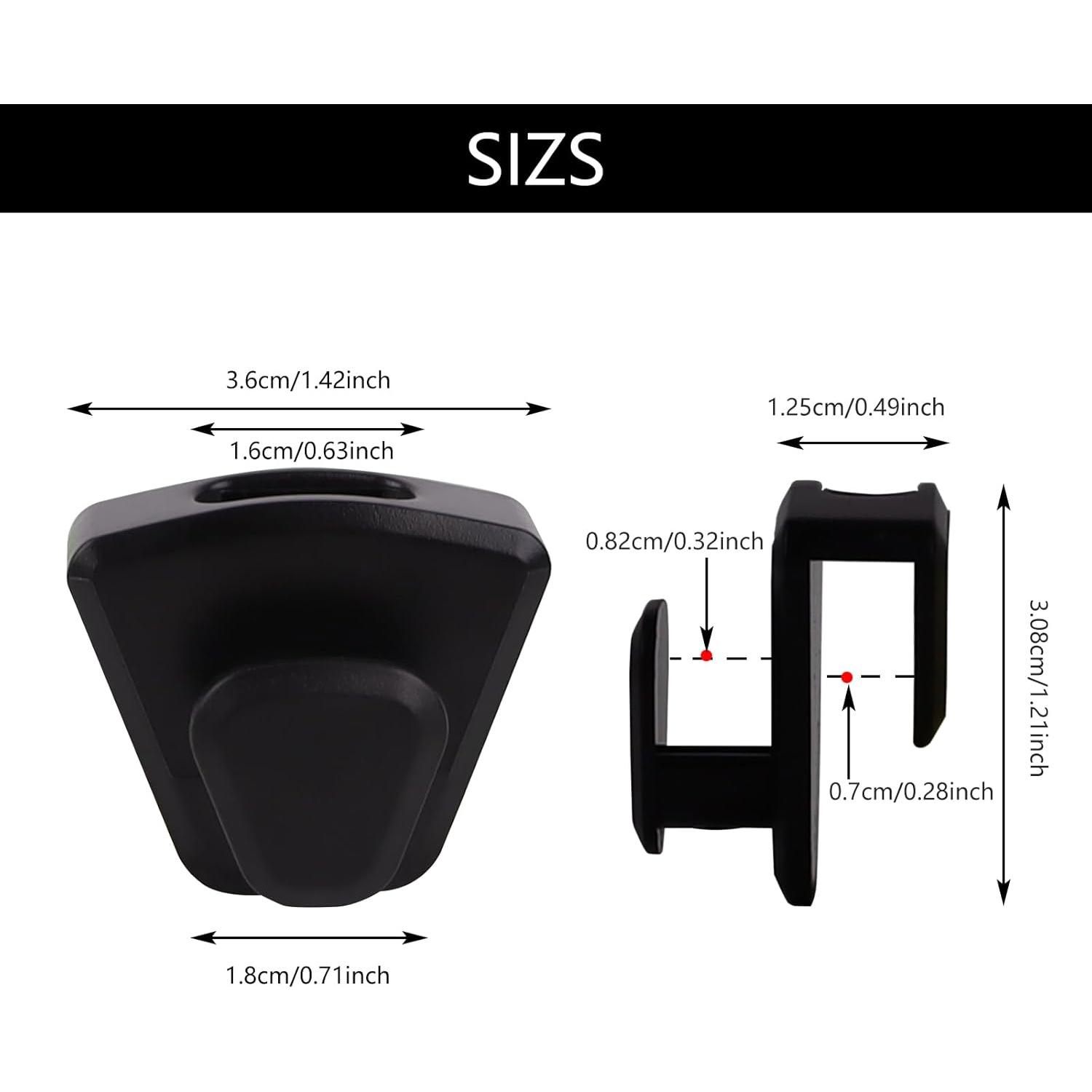 Paquete de 60 Ganchos Ahorra Espacio YOLCAR Negro