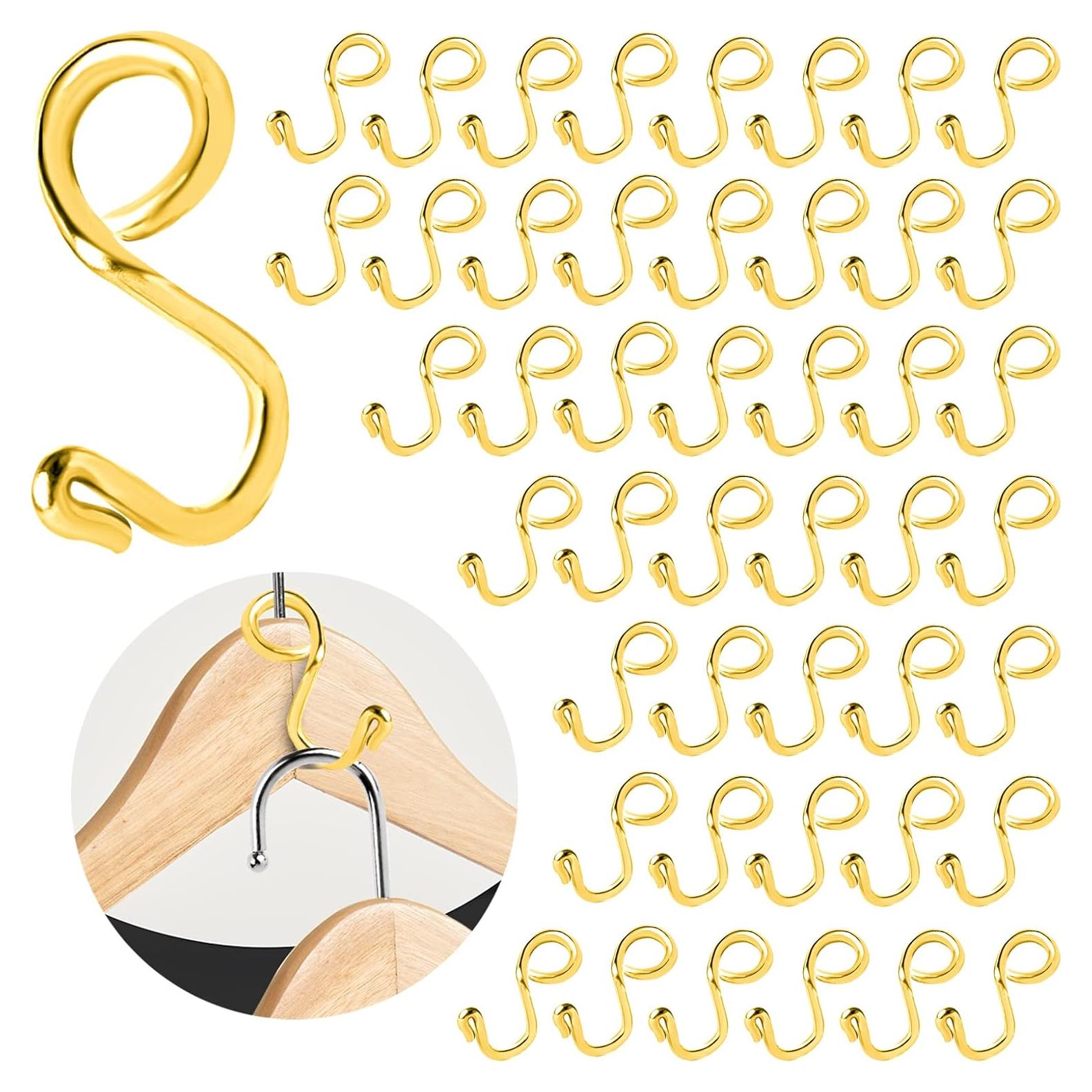 Ganchos Conectores para Perchas HolyMaji - 45 Piezas Doradas