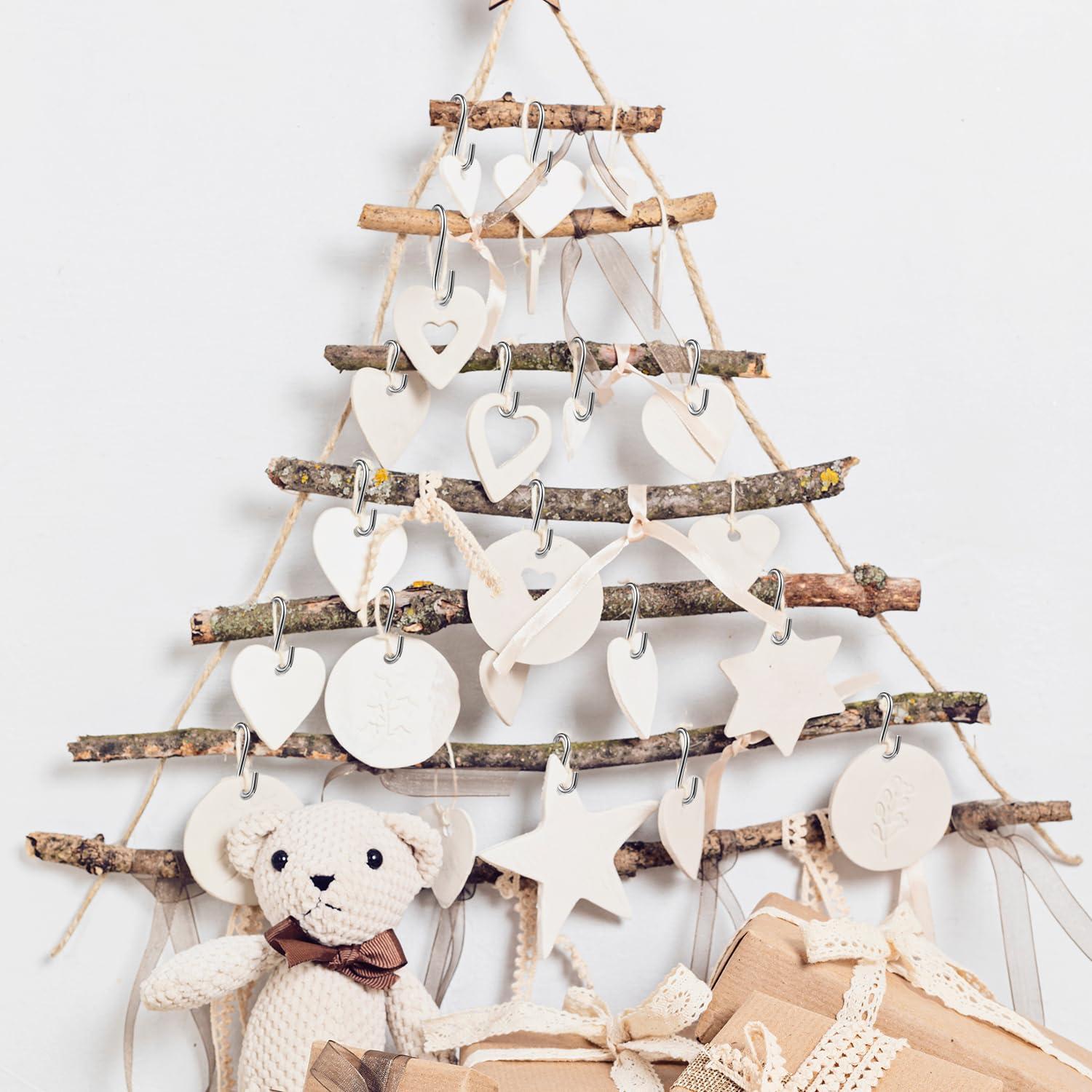 100 Ganchos en S Pequeños Shappy para Colgar Joyería Plata