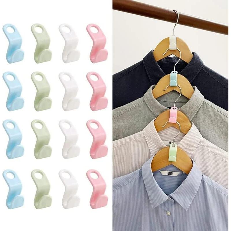 40 Ganchos Conectores para Perchas THE PERFECT PART - Ahorro Espacio