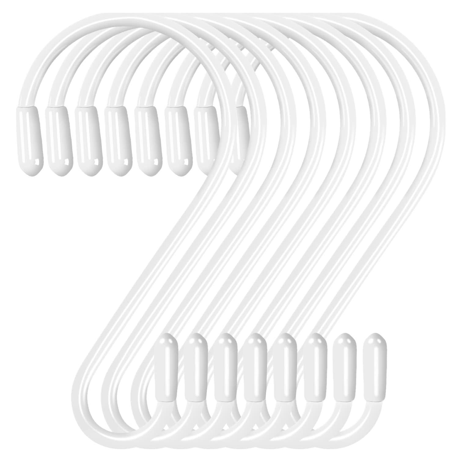 30 Ganchos en S de Acero Inoxidable Waitkey - 8 cm, Antideslizantes