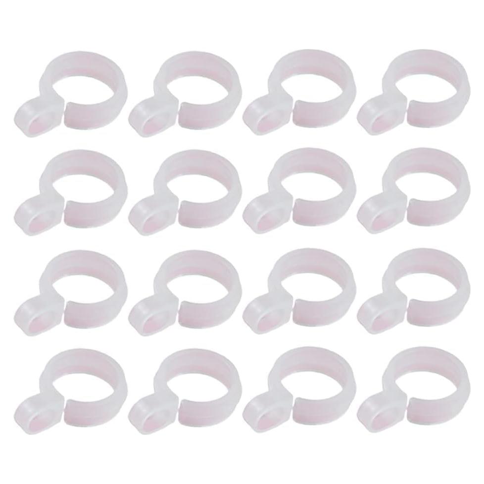 50 Ganchos de Plástico Blanco Wentoenapp para Perchas