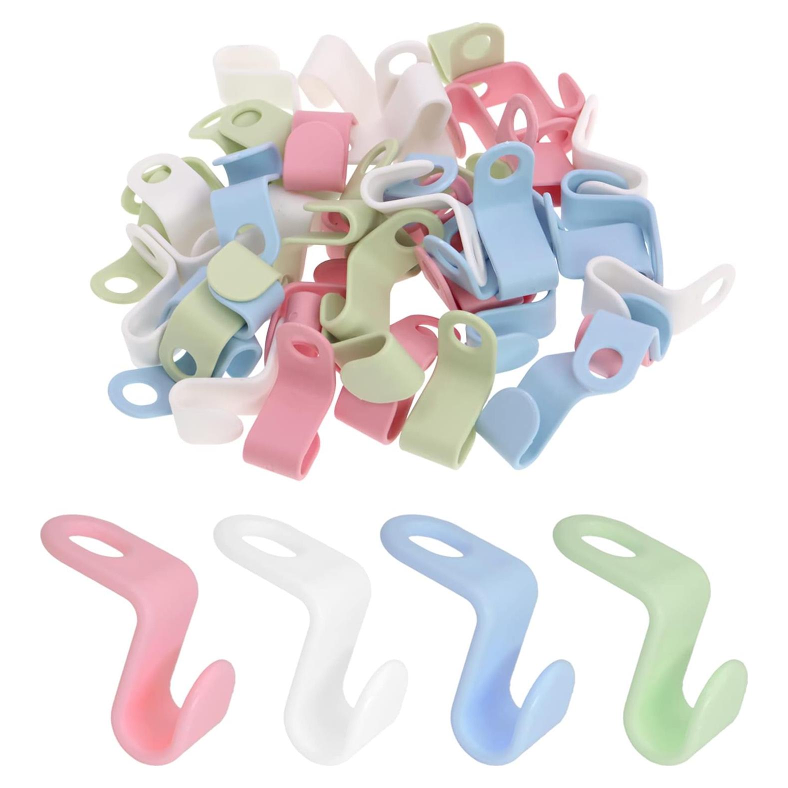 Ganchos de Plástico ABS DGQ 48 Pcs Multicolor para Closet
