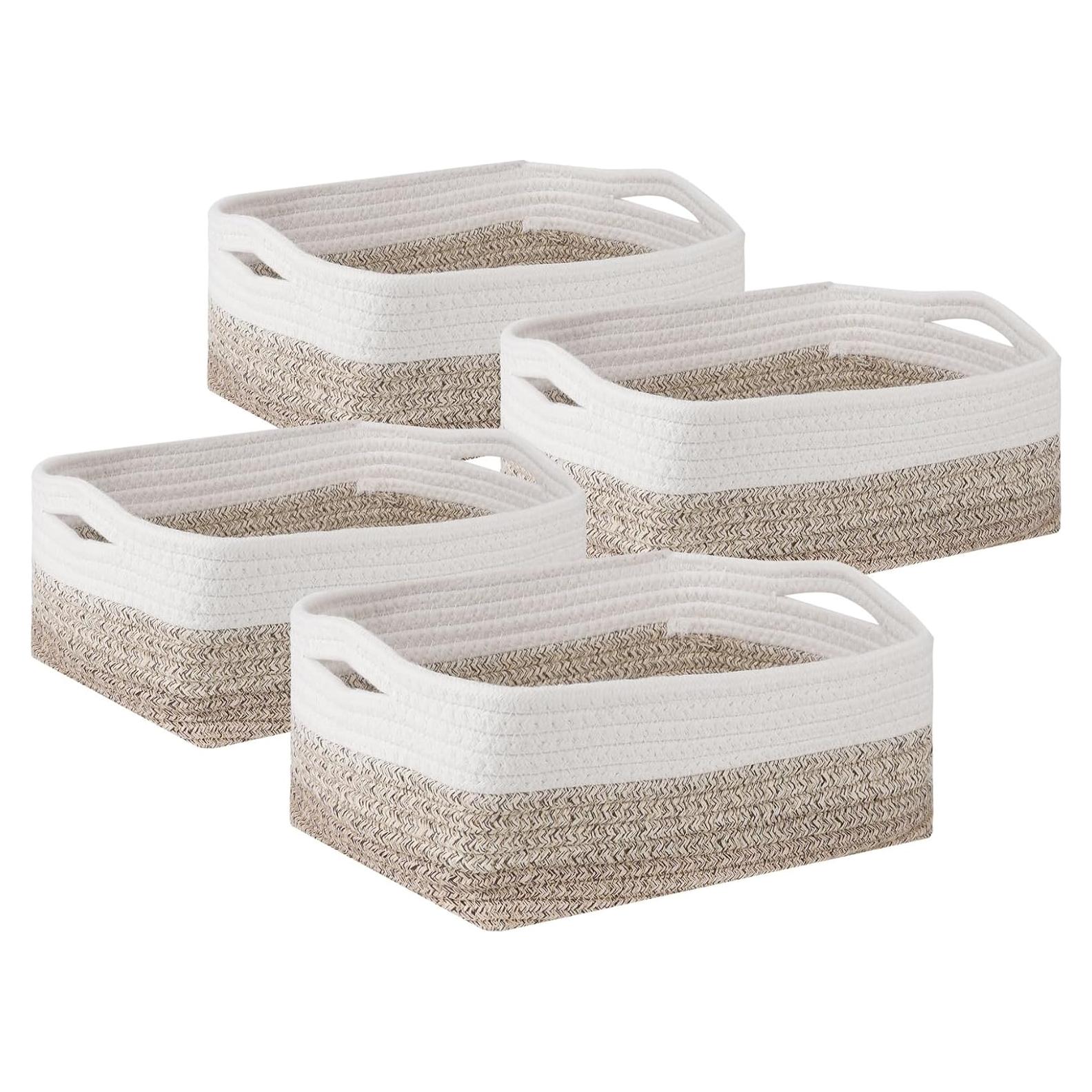 Paquete de 4 Cestas de Almacenamiento Tobulkirl 30x20cm