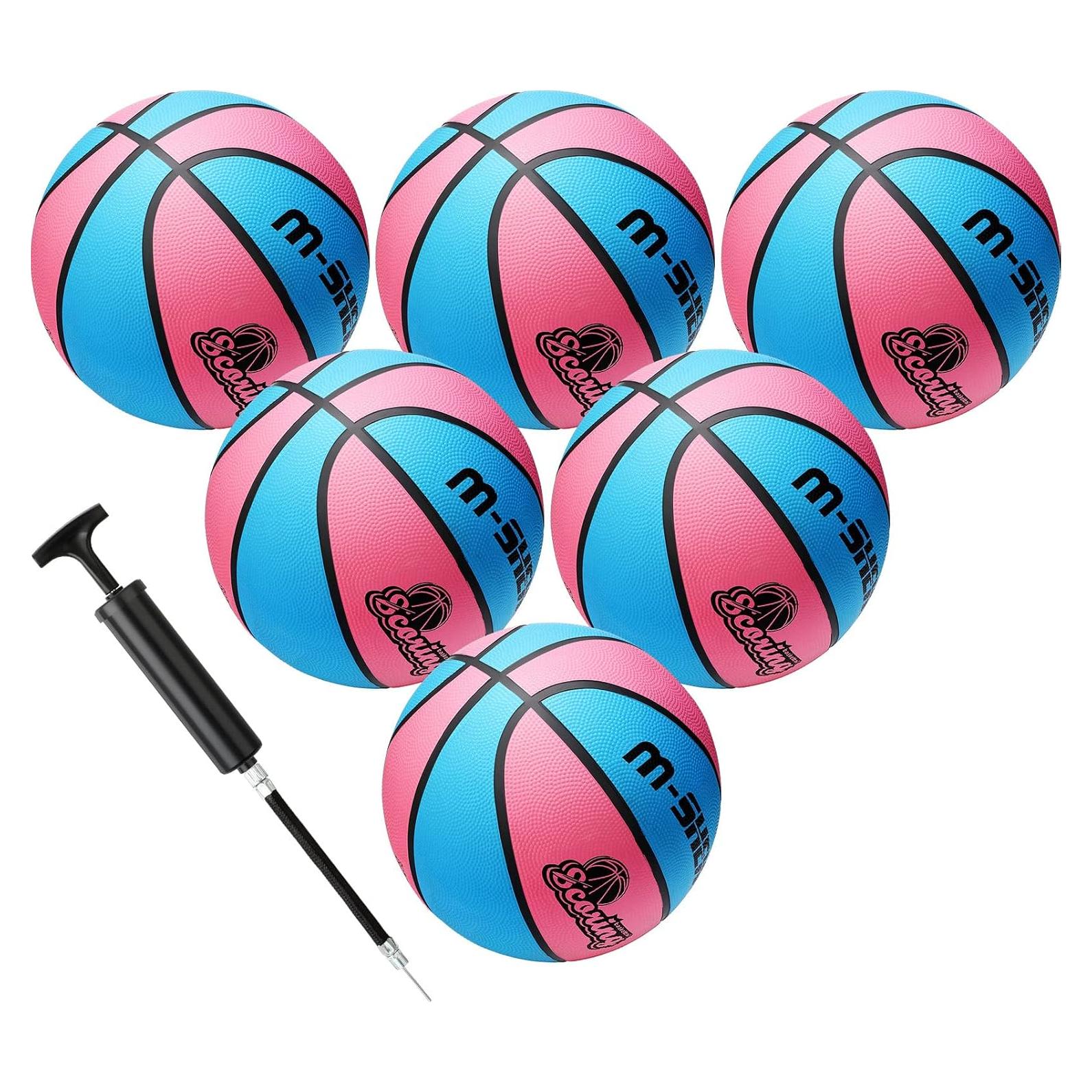 Wettarn Balones de Baloncesto Tamaño 5 6 Pcs con Bomba