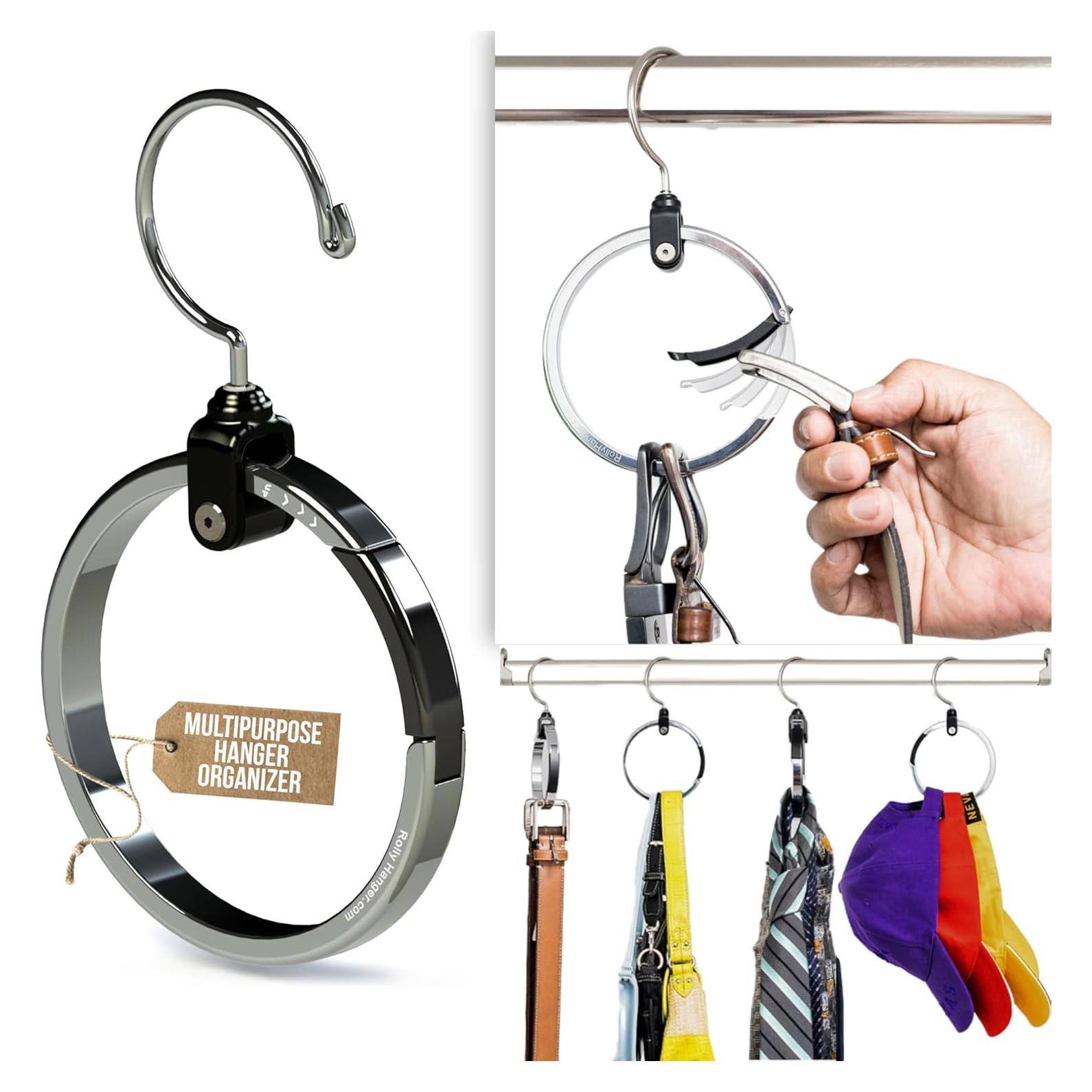 Perchas Multifuncionales Rolly Hanger - Organizador de Cinturones y Corbatas