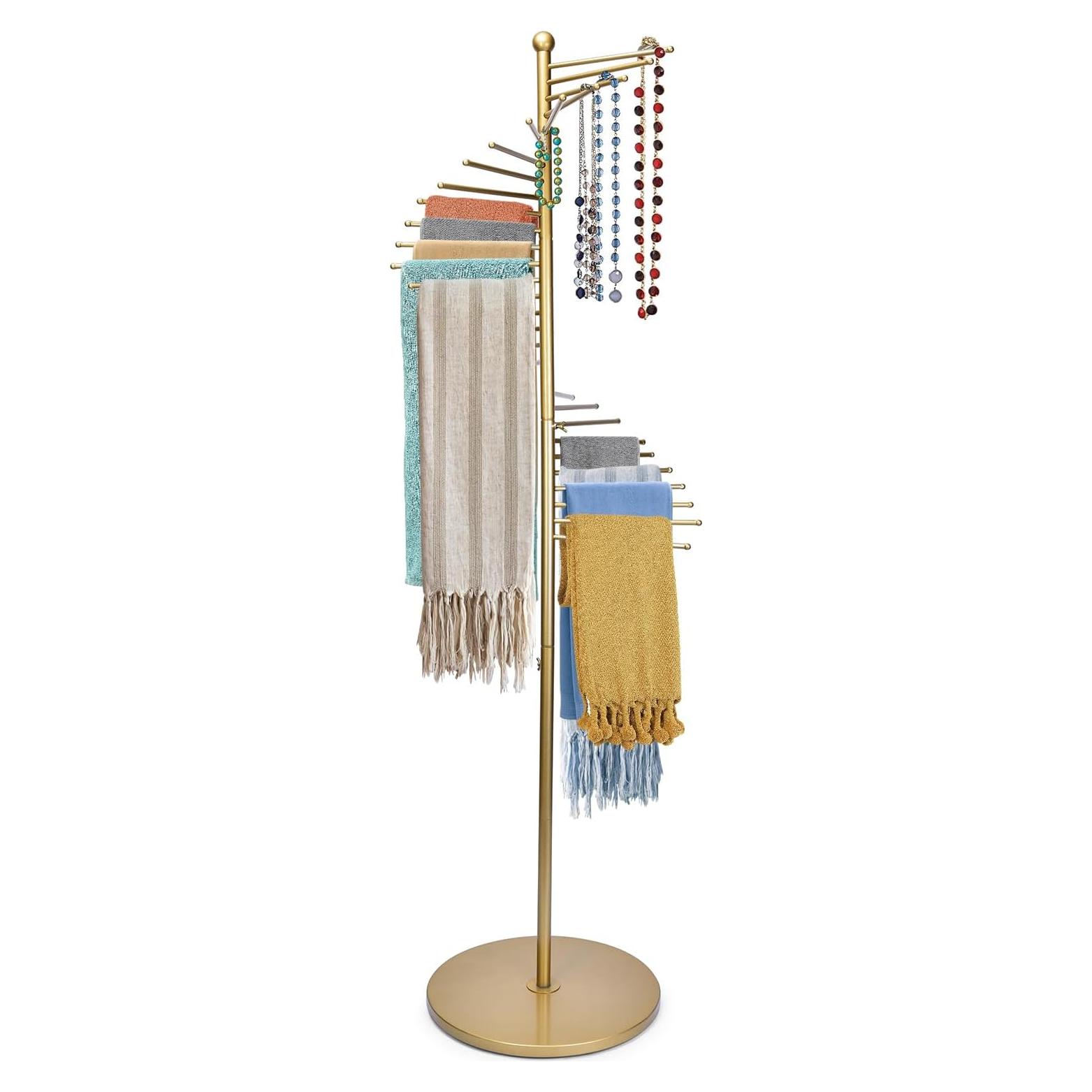 Soporte para Bufandas Vrietina de Metal Dorado 43x170cm