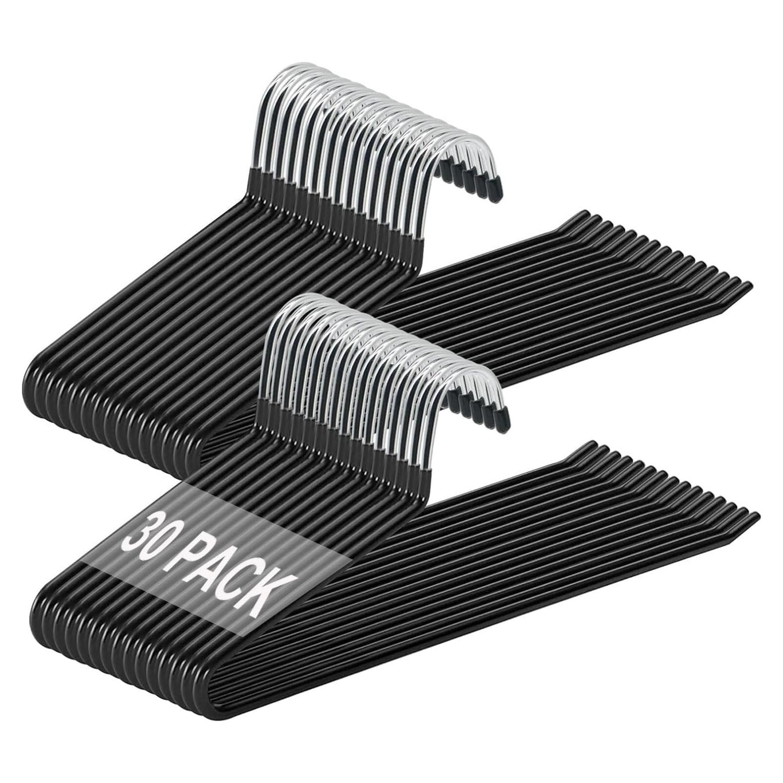 Perchero de Pantalones Devesanter 30 Unidades Metal Negro