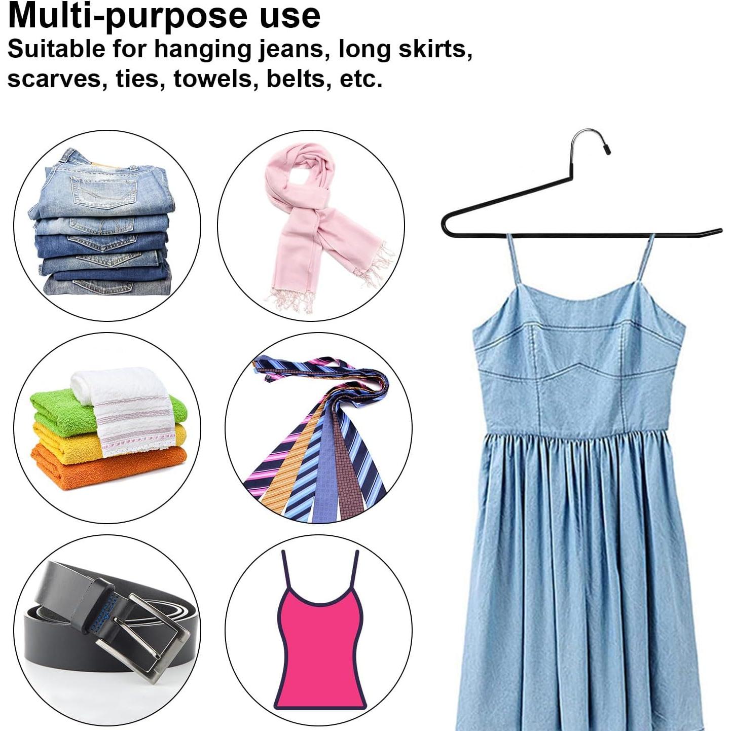 Perchero de Pantalones Devesanter 30 Unidades Metal Negro