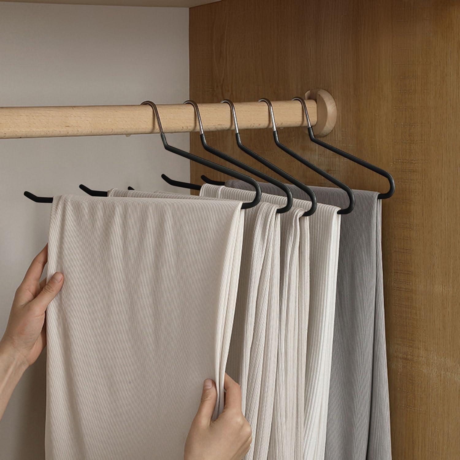 Perchero de Pantalones Devesanter 30 Unidades Metal Negro