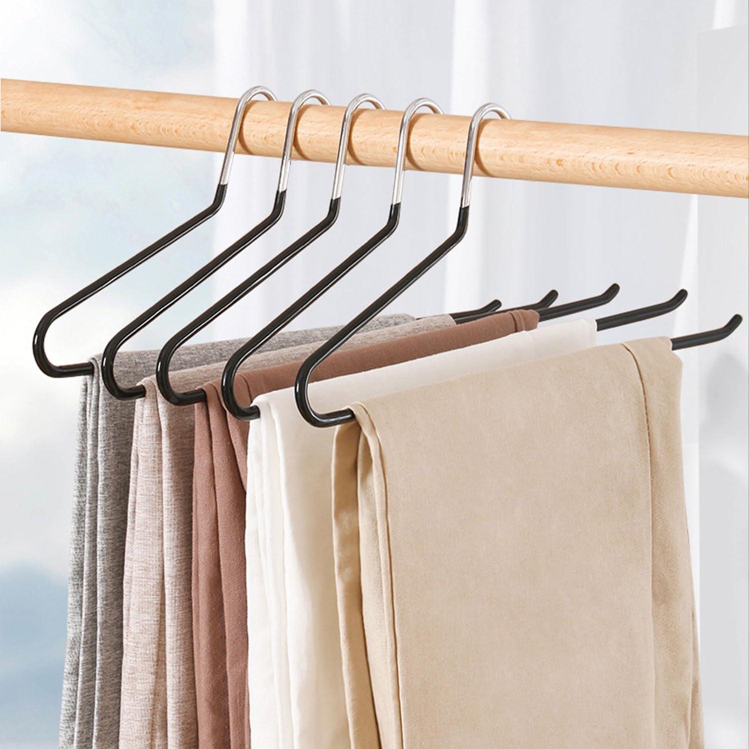 Perchero de Pantalones Devesanter 30 Unidades Metal Negro