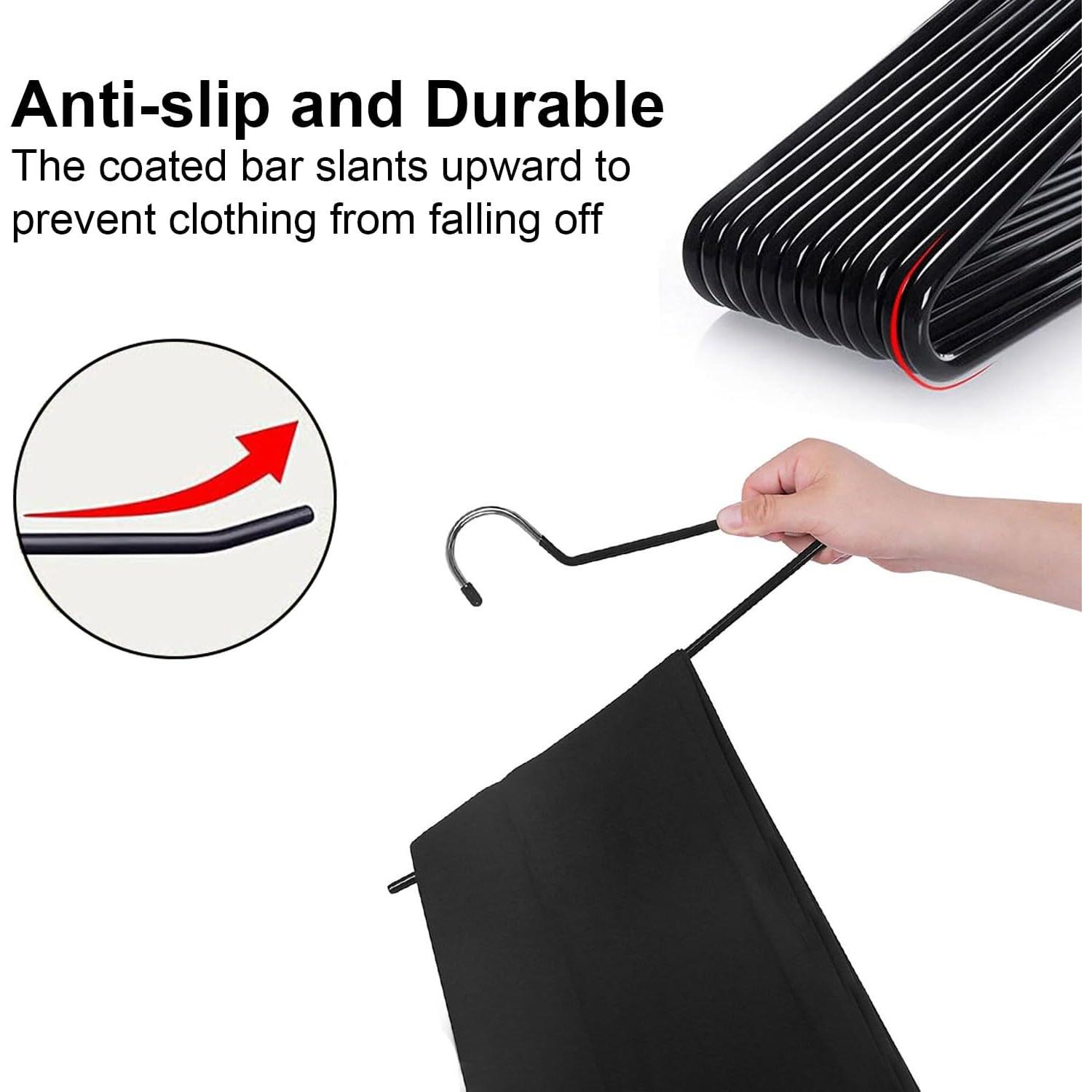 Perchero de Pantalones Devesanter 30 Unidades Metal Negro