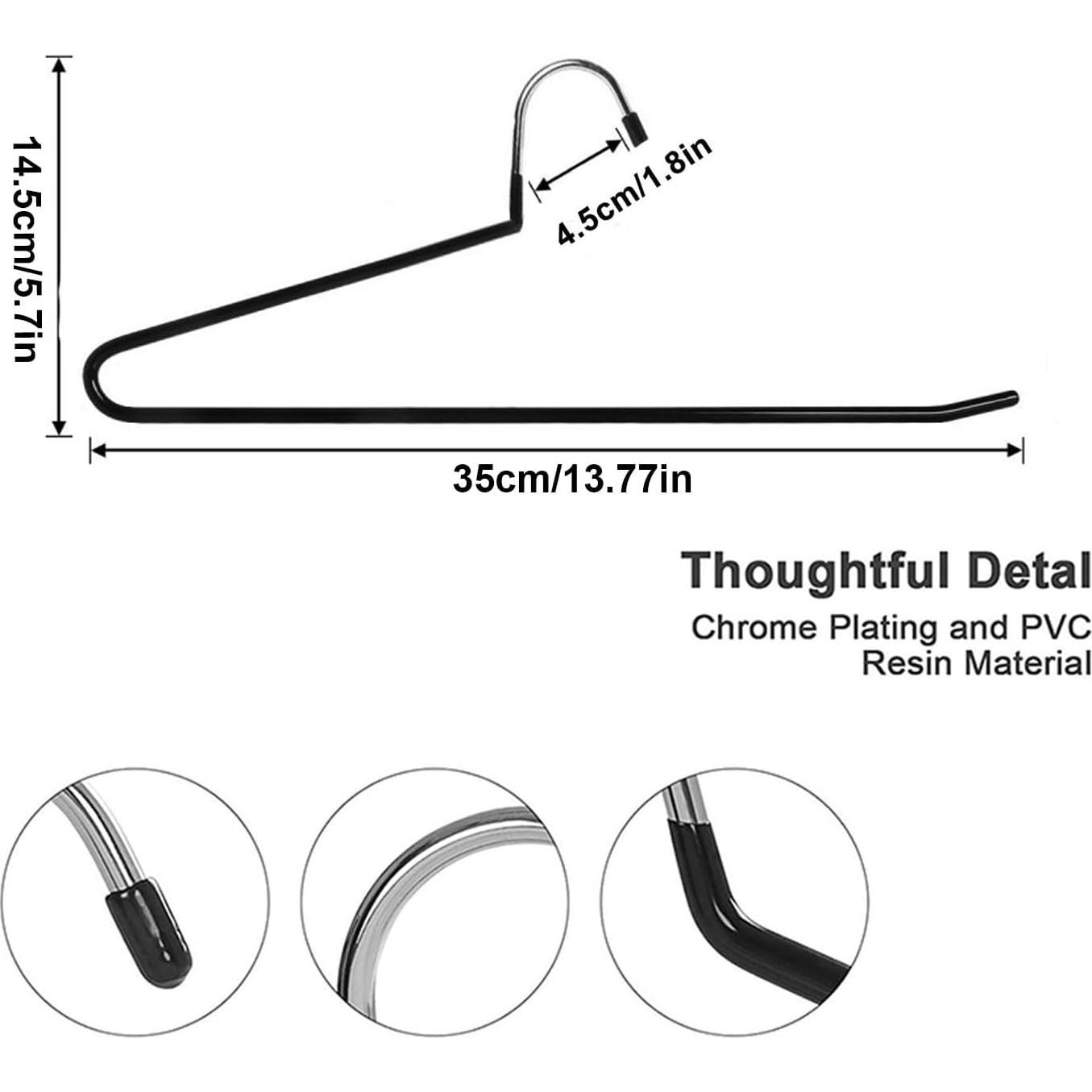 Perchero de Pantalones Devesanter 30 Unidades Metal Negro