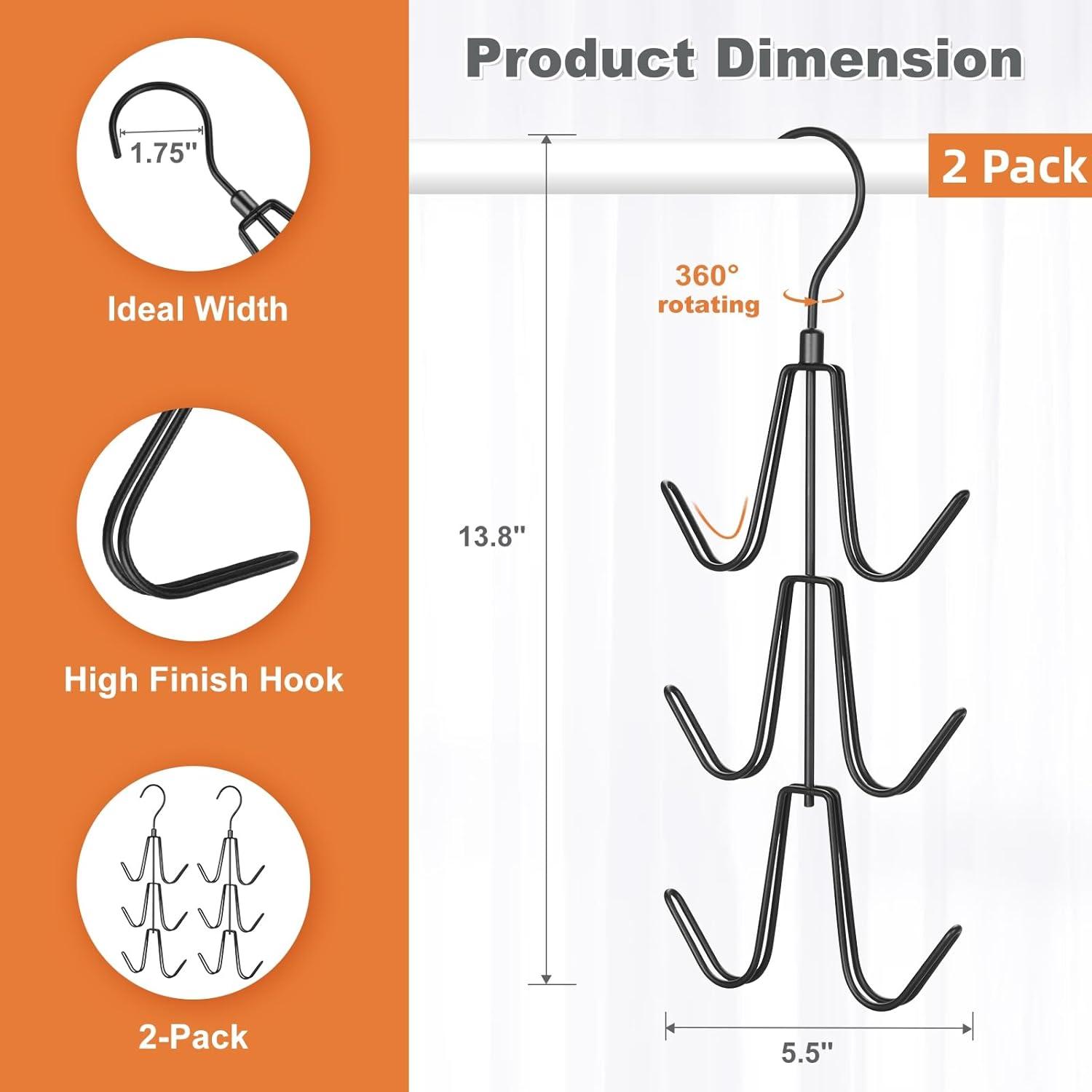 Organizador de Bolsos TOPIA HANGER 2-Pack Metal Negro