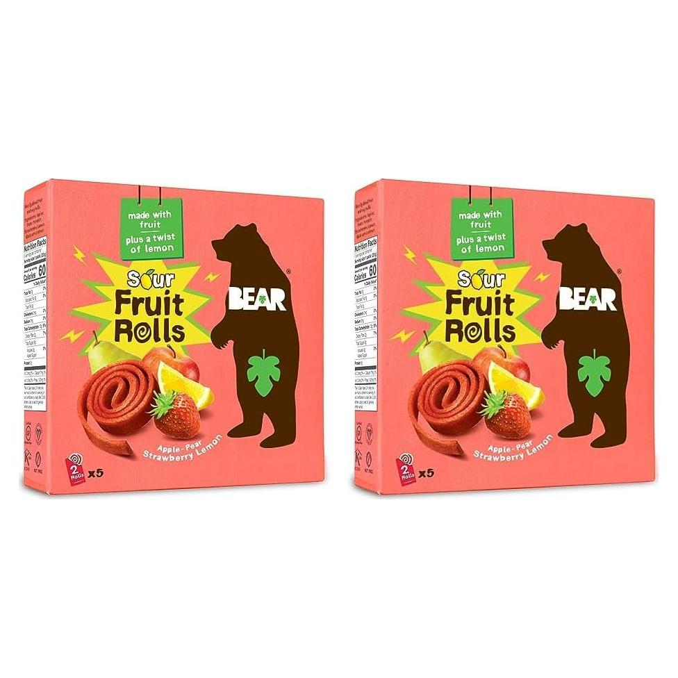 Yoyos de Fruta BEAR - Fresa y Manzana - 10 Rollos