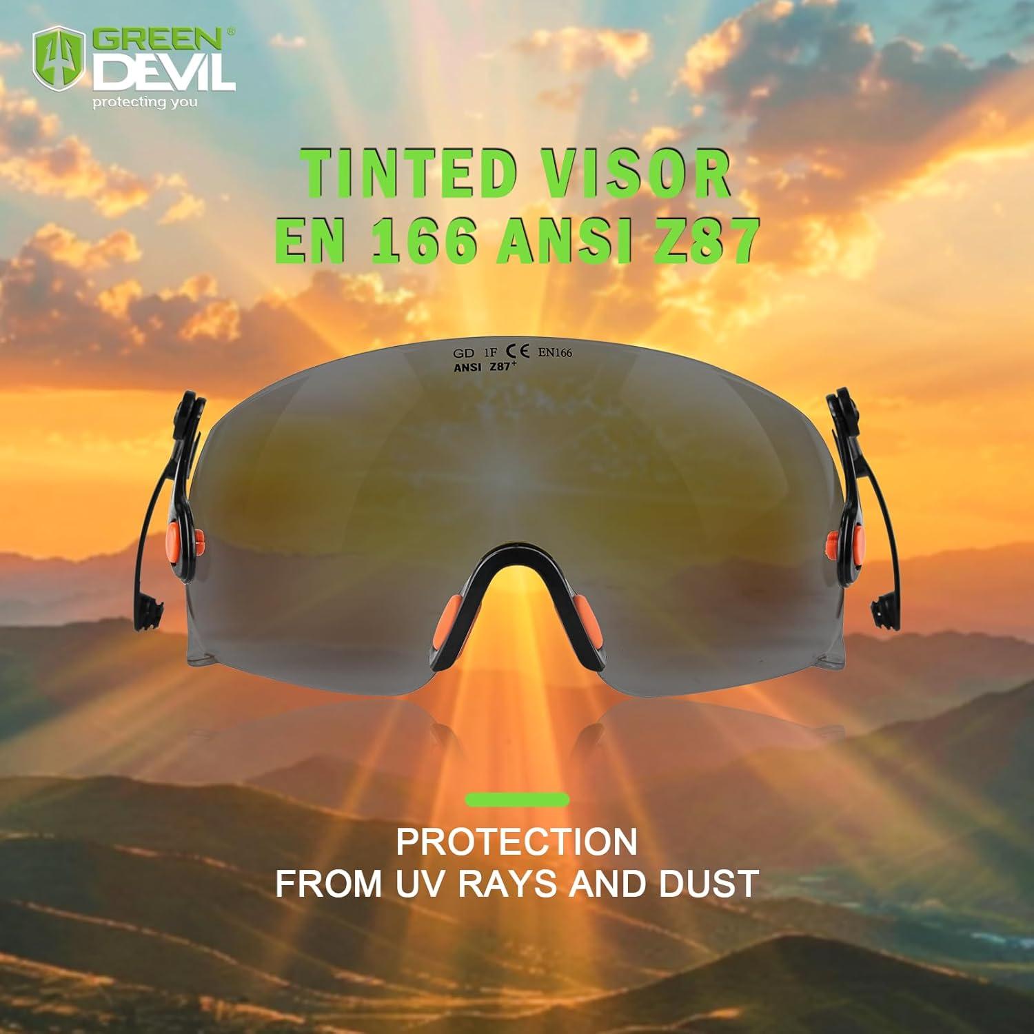 Visera Integrada Tintada GREEN DEVIL para Adultos Unisex