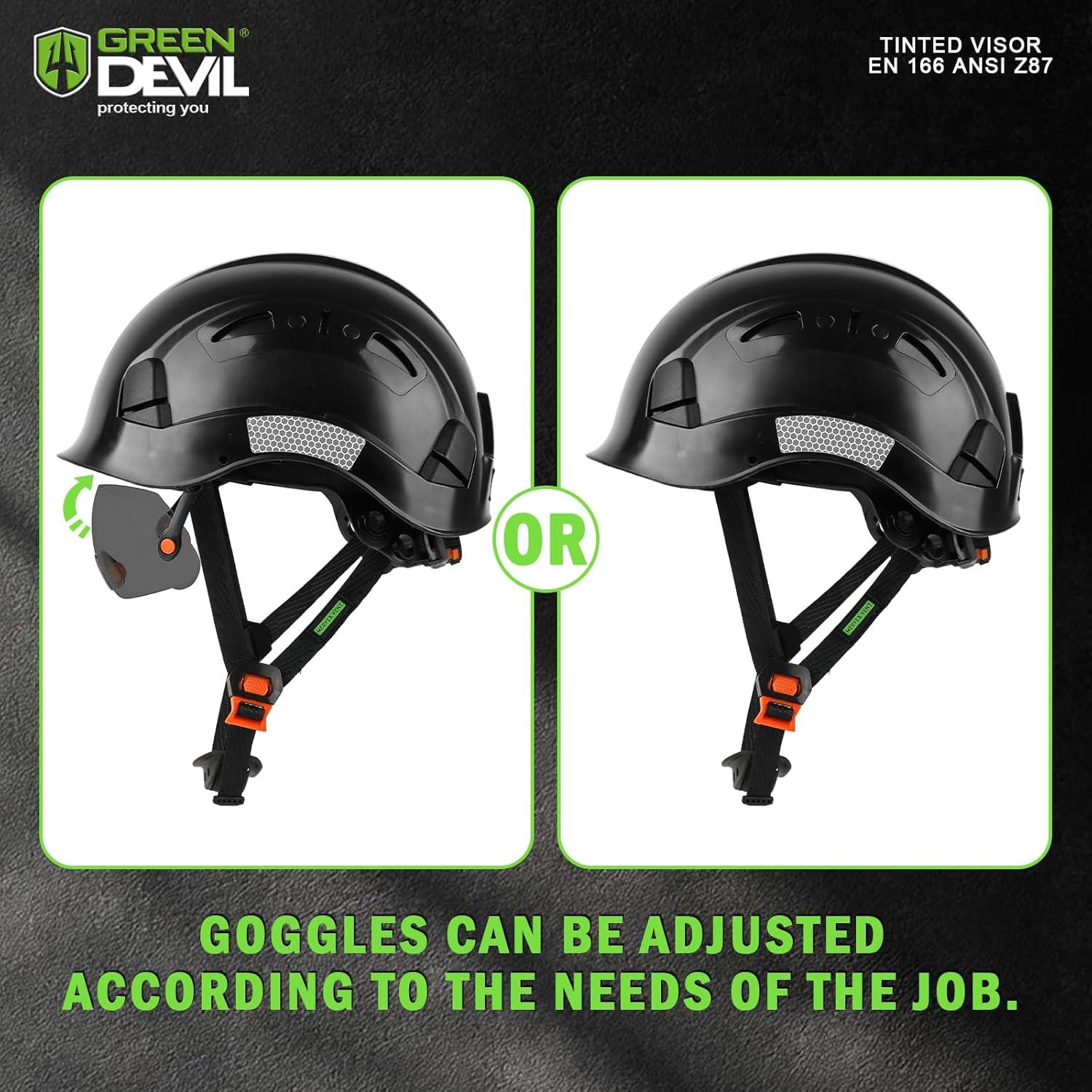 Visera Integrada Tintada GREEN DEVIL para Adultos Unisex