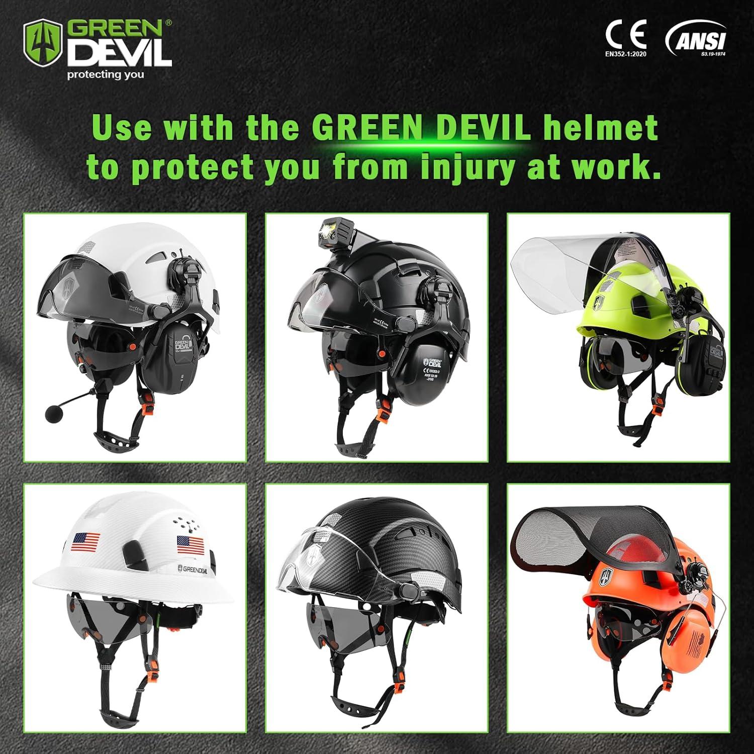 Visera Integrada Tintada GREEN DEVIL para Adultos Unisex