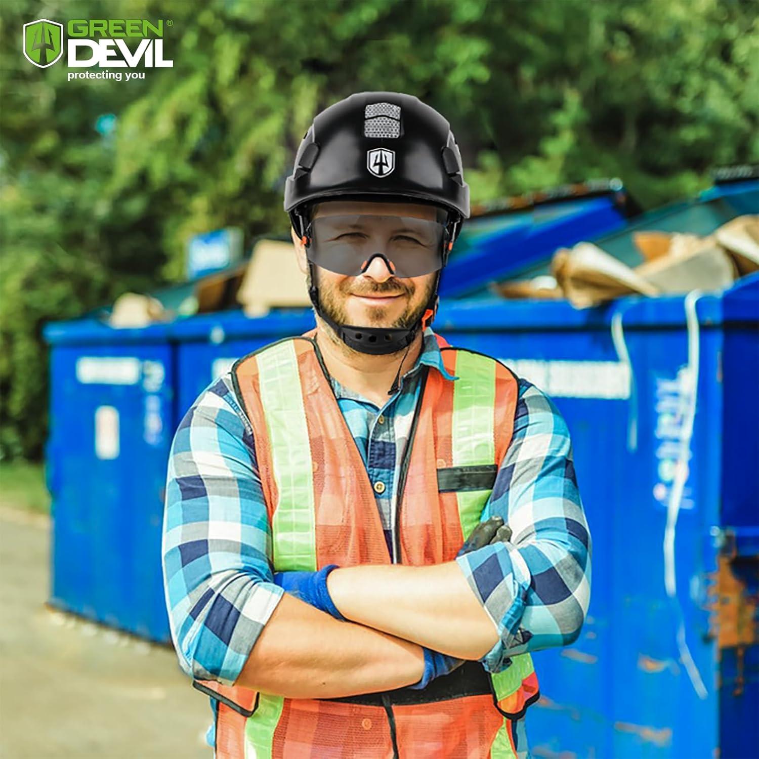 Visera Integrada Tintada GREEN DEVIL para Adultos Unisex