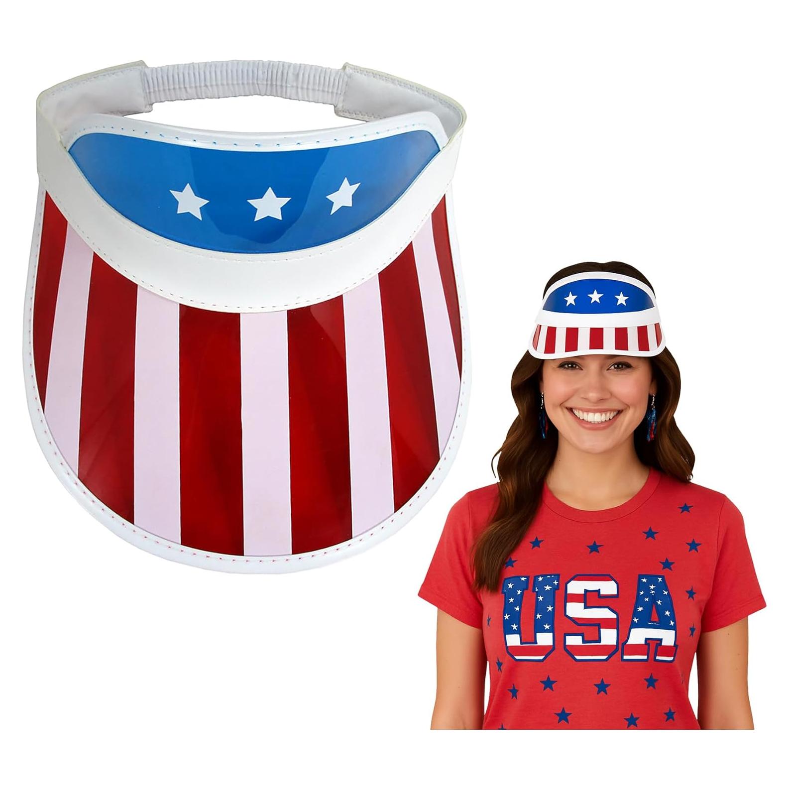 Gorra Visor Patriótico Nicky Bigs - Bandera Americana 20 cm