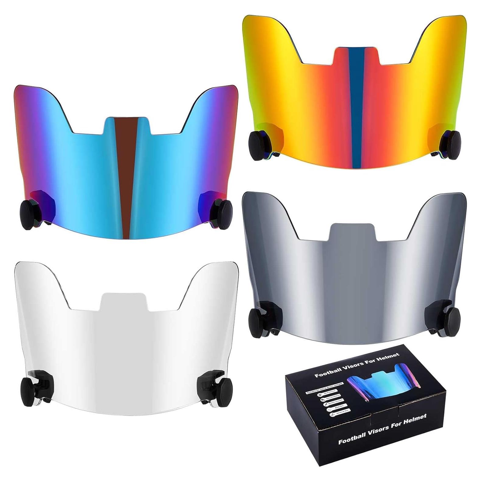 Viseras de Fútbol Umigy 4 Pcs para Casco Adulto UV Resistente